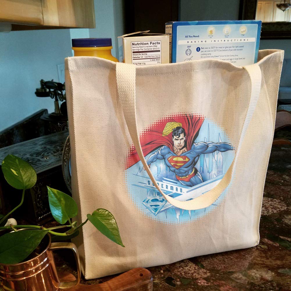 Graphics & More Superman Solitude Grocery Travel Reusable Tote Bag