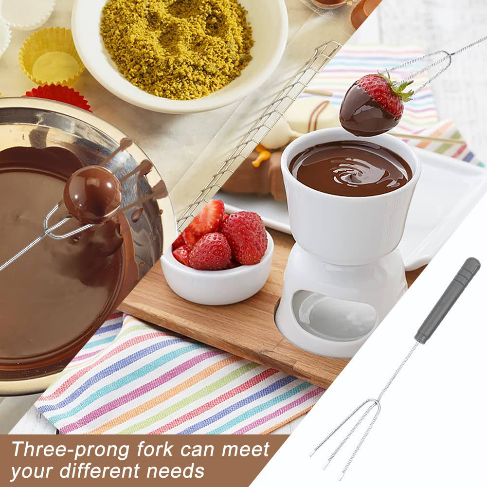 2 Pcs Drawing Decorating Spoon Set,3 Pcs Candy Dipping Tools Chocolate Dipping Fork Spoons Set Stainless Steel Chief Art Pencil