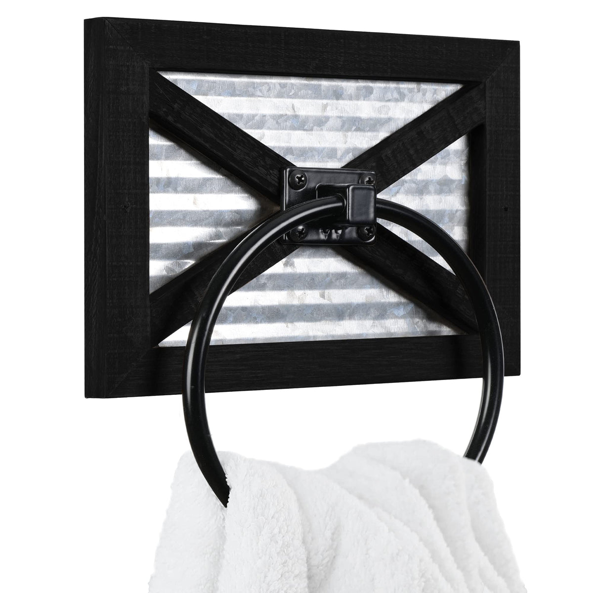 Autumn Alley Farmhouse Decor Hand Towel Ring For Bathroom - Rustic Hand Towel Holder - Rustic Towel Rack Ring Holder, Wall Mount
