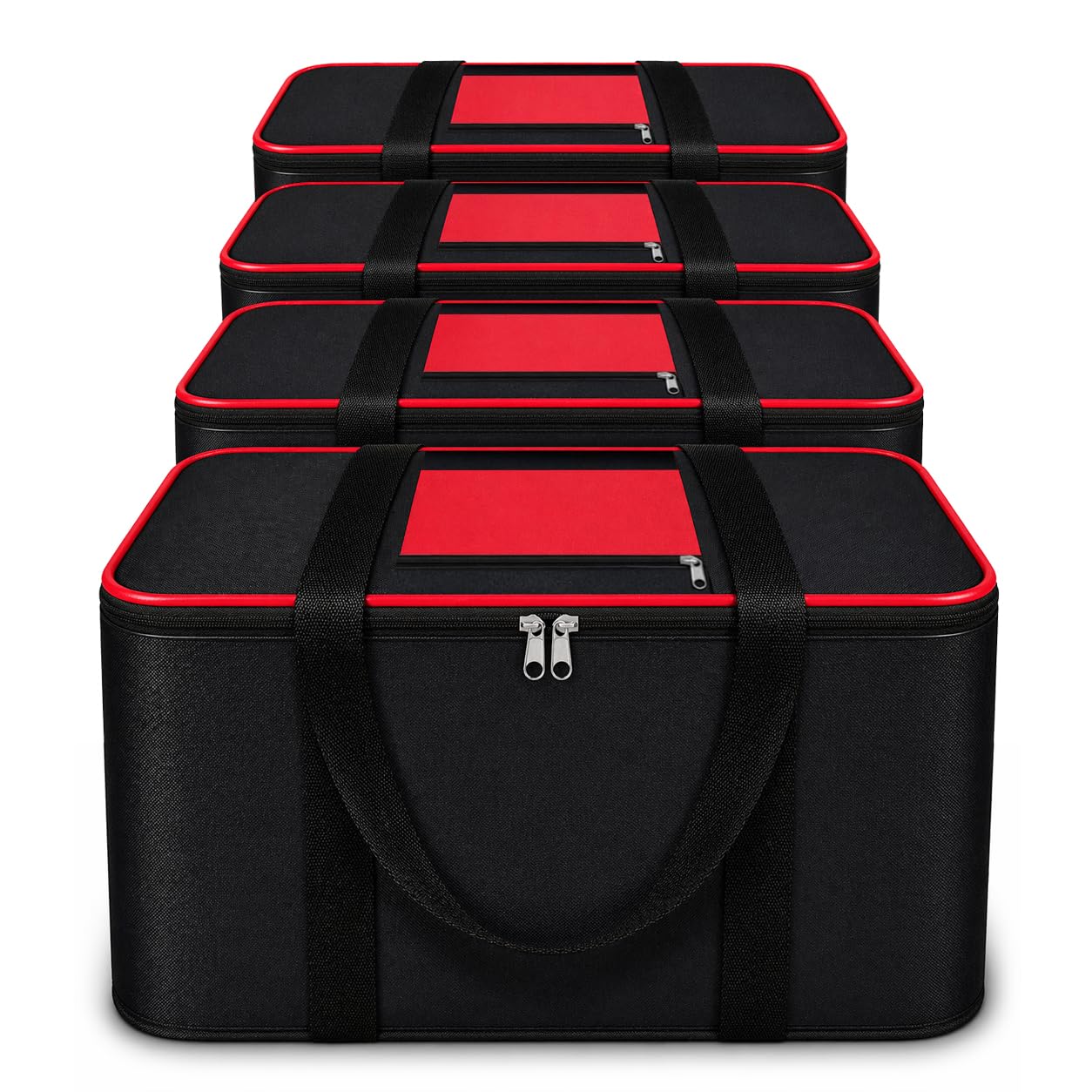 Daluci Underbed Storage Bags For Clothes Pack Of 4 Large Moisture Proof Organizer With Zipper Non Woven Foldable Storage Bag For