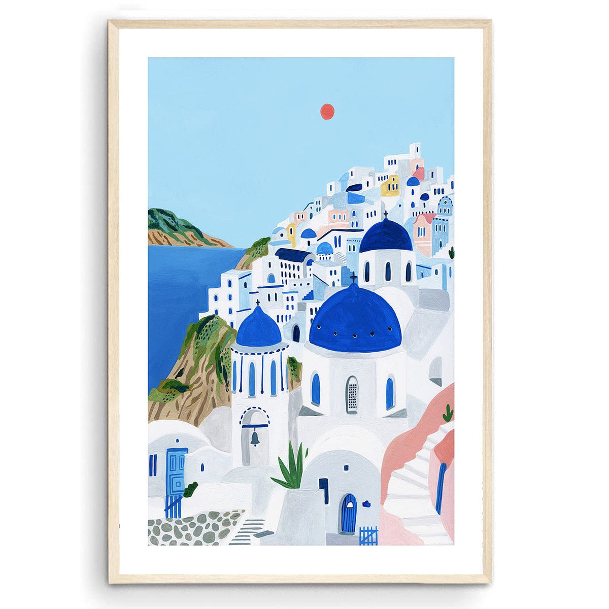 Santorini, Greece Art Print, Santorini Wall Art, Travel Print, Travel Poster, Europe Print, Wall Decor, Housewarming Gift (Unfra