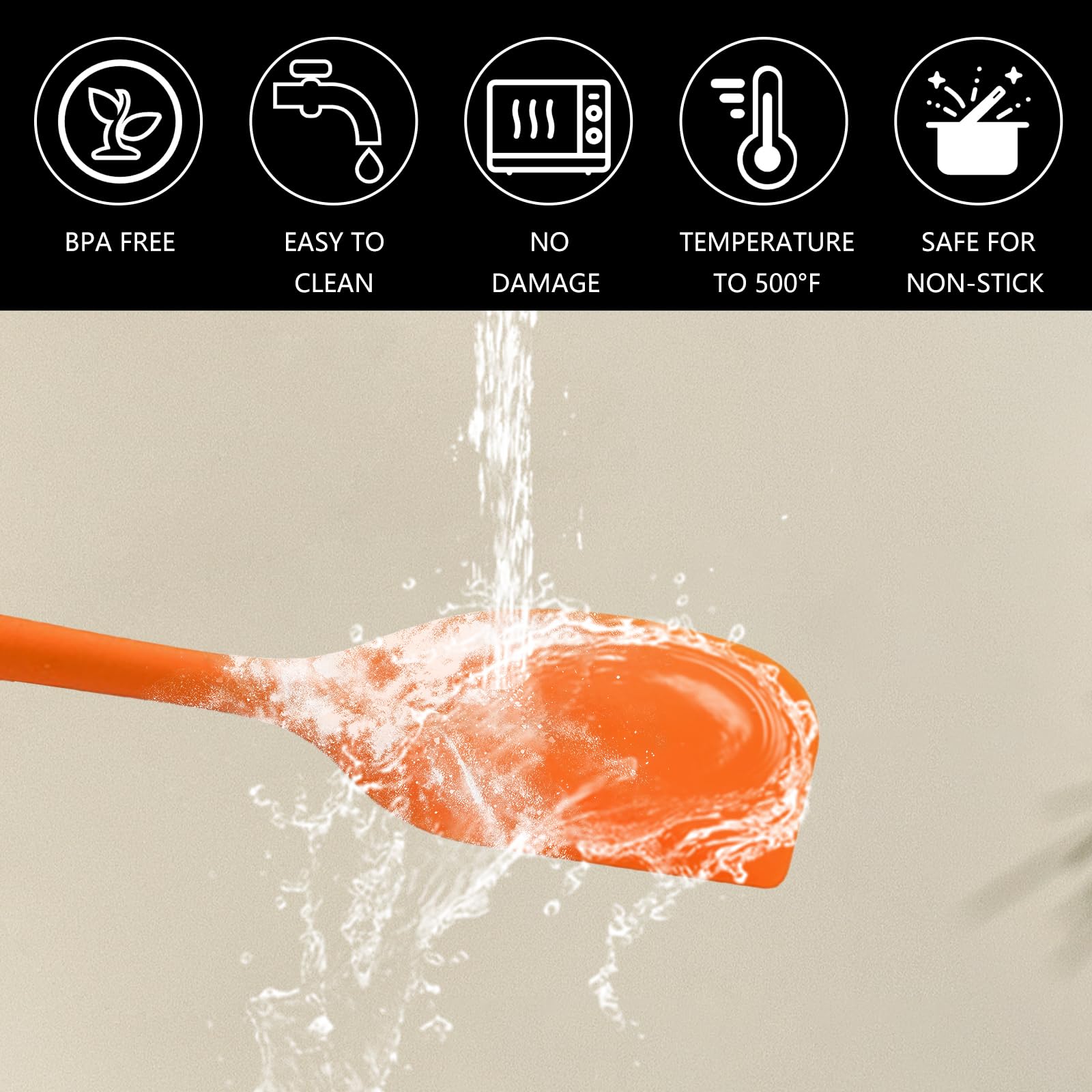 Llmsix 8 Pcs Small Spatulas 8.3 Inch Mini Silicone Spatula Heat-Resistant Small Mixing Spatula Non-Stick Mini Silicone Spatula F