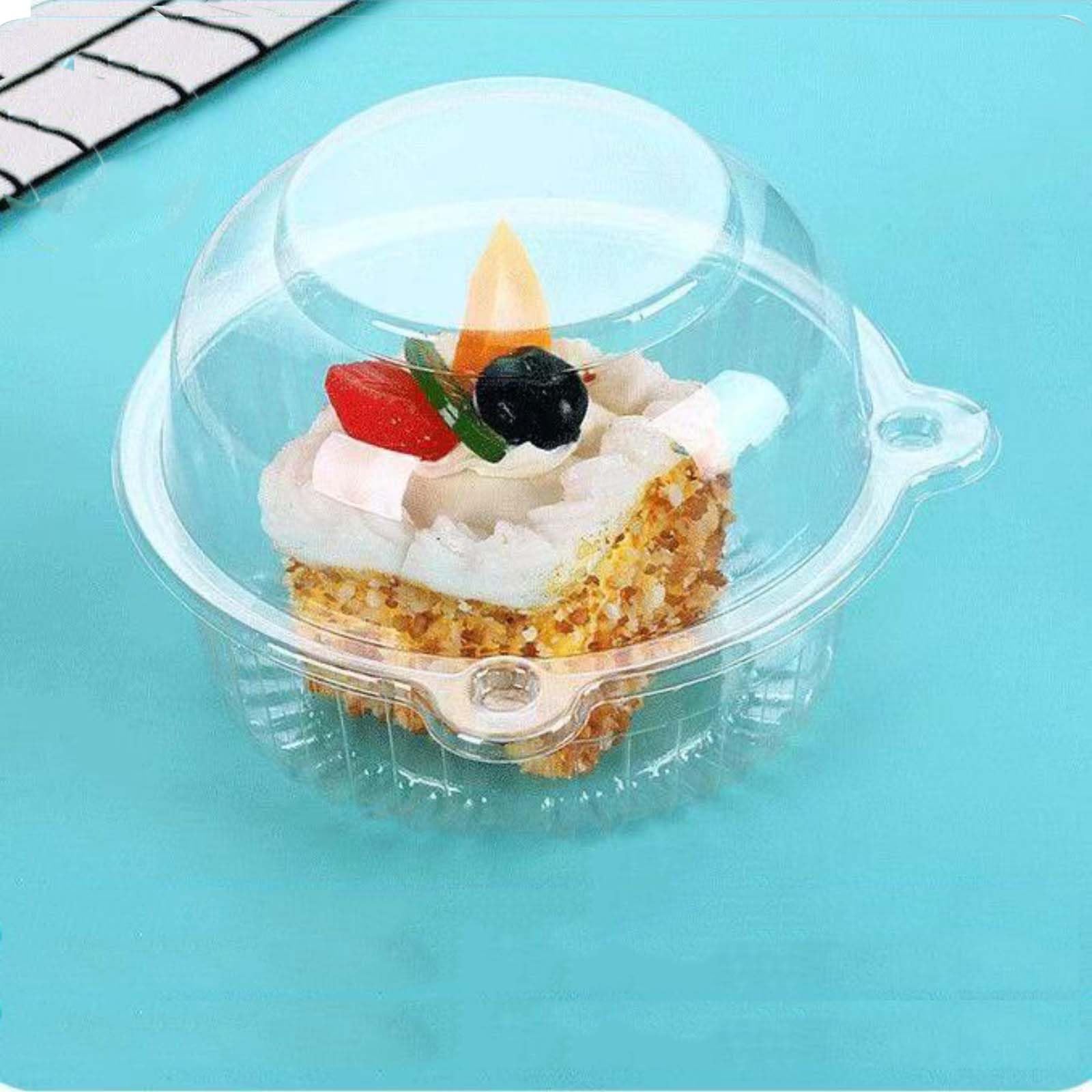 FUailiYY 100pc Jumbo Muffin Containers, Clear Deep Dome Muffin Cartons