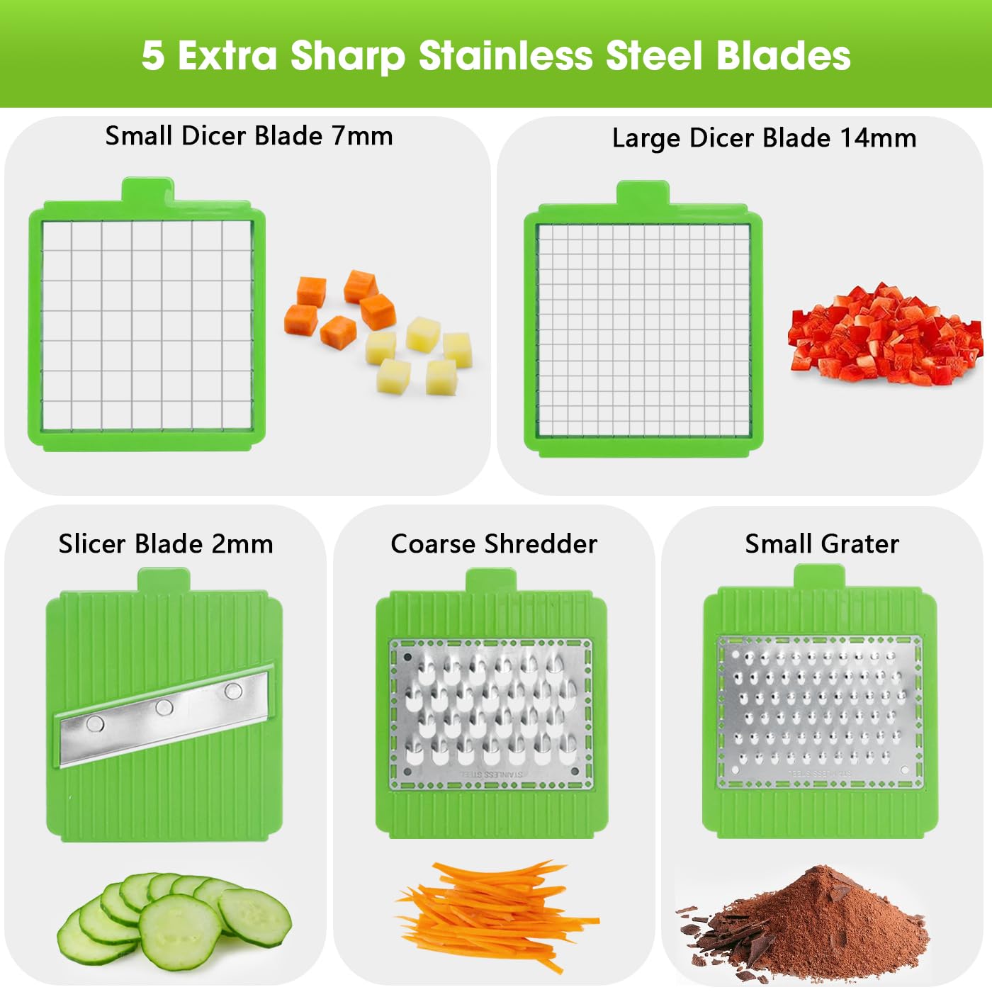 Lhs Vegetable Chopper Slicer Veggie Chopper Dicer Cutter Multifunctional Food Chopper Onion Chopper Salad Potato Cutter Vegetabl