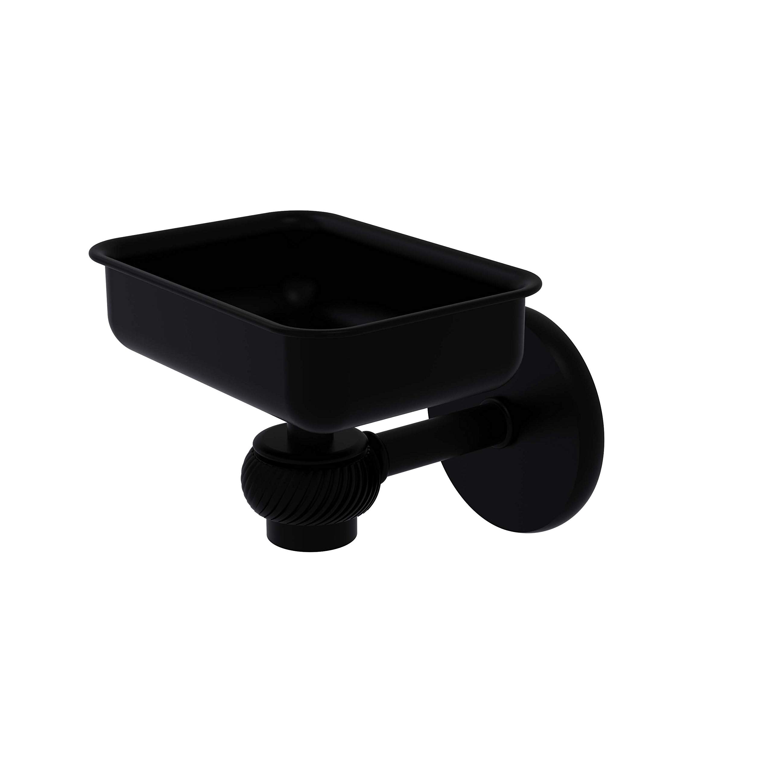 7132T-BKM Satellite Orbit One Wall Mounted Soap Dish with Twisted Accents  Matte Black