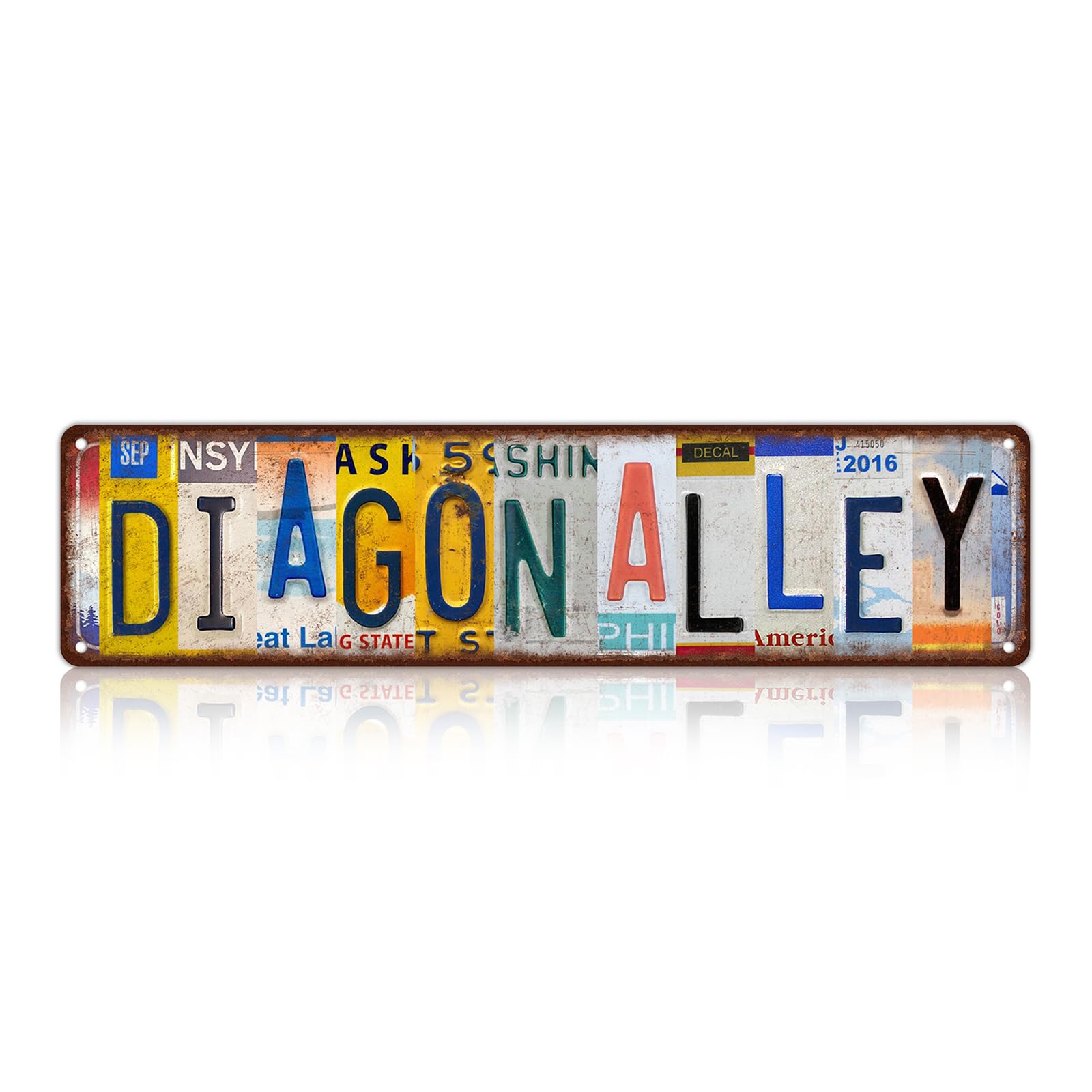 Vintage Diagon Alley Wall Decor Street Signs Magic Metal Tin Signs 16 x 4 Inches