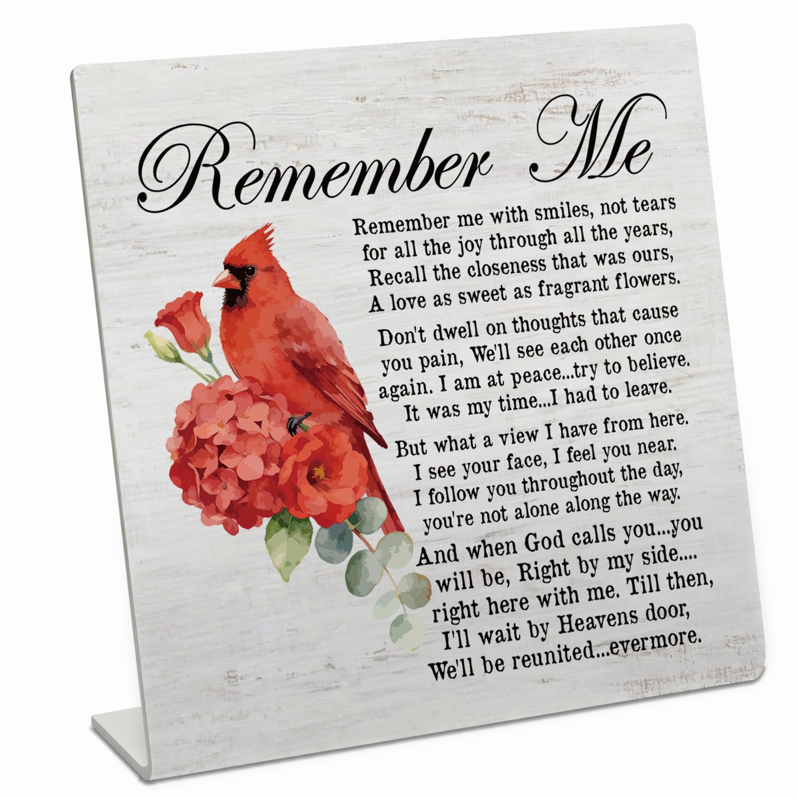 Stainless Steel Desk Plaque with Cardinal Design, Meaningful Gift for Boyfriend and Girlfriend, Sympathy Gift for Loved Ones, In