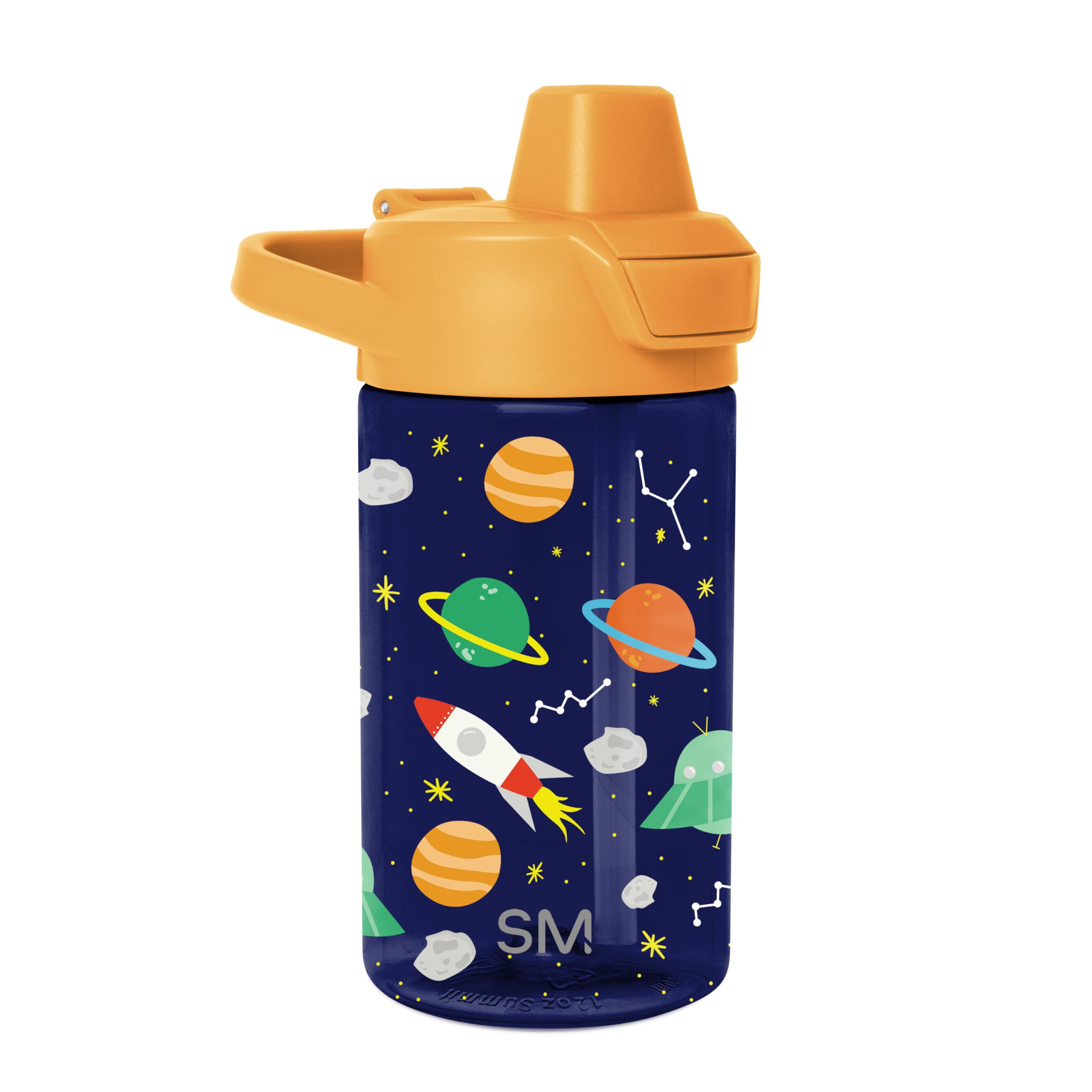 Simple Modern Kids Tritan Plastic Summit Water Bottle | 12 oz BPA-Free Cup with Covered Leak Proof Straw Lid for Boys, Girls, To
