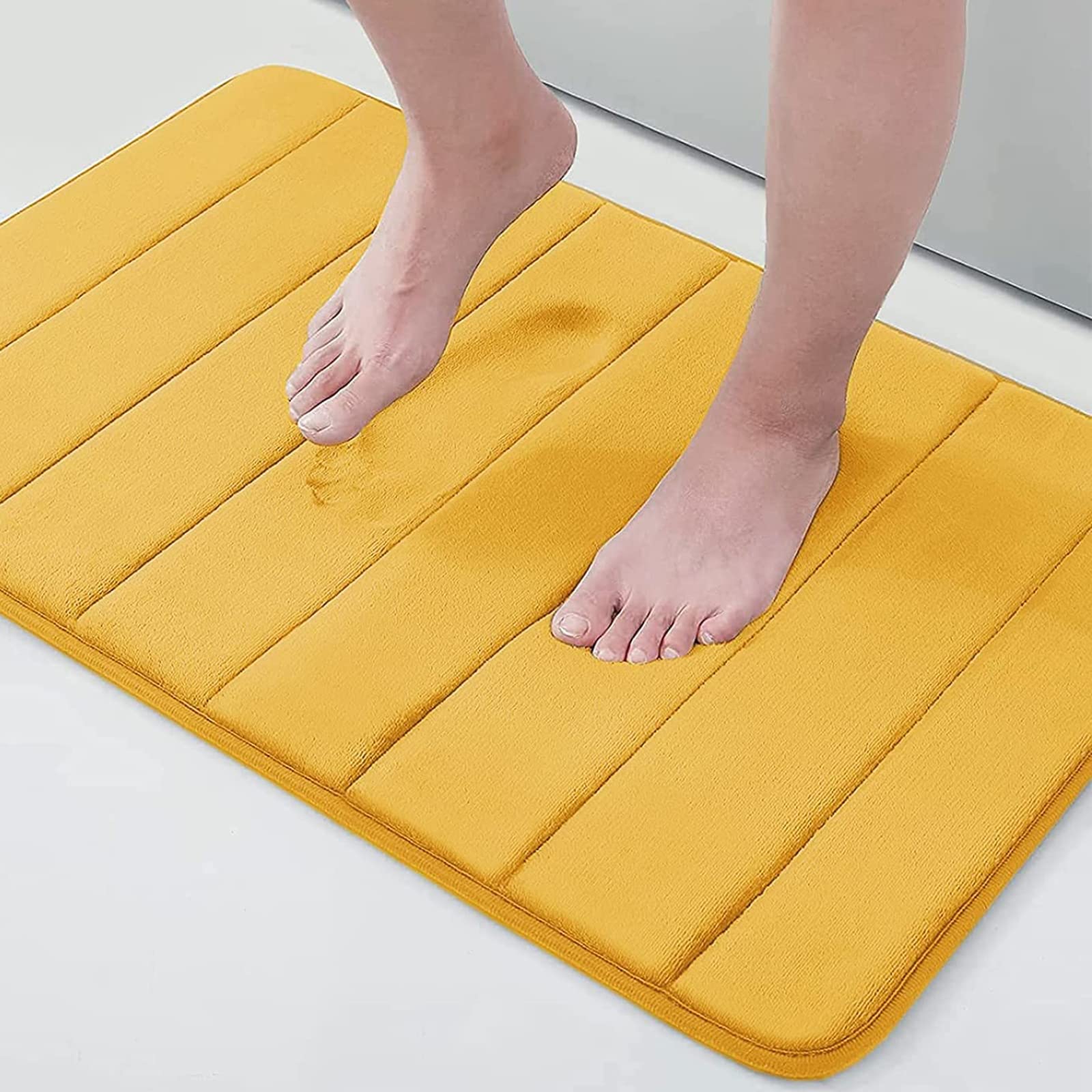 Buganda Memory Foam Bath Mat Rug, 24 x 16, Ultra Soft and Non-Slip Bathroom Rugs, Water Absorbent and Machine Washable Bath Rug 