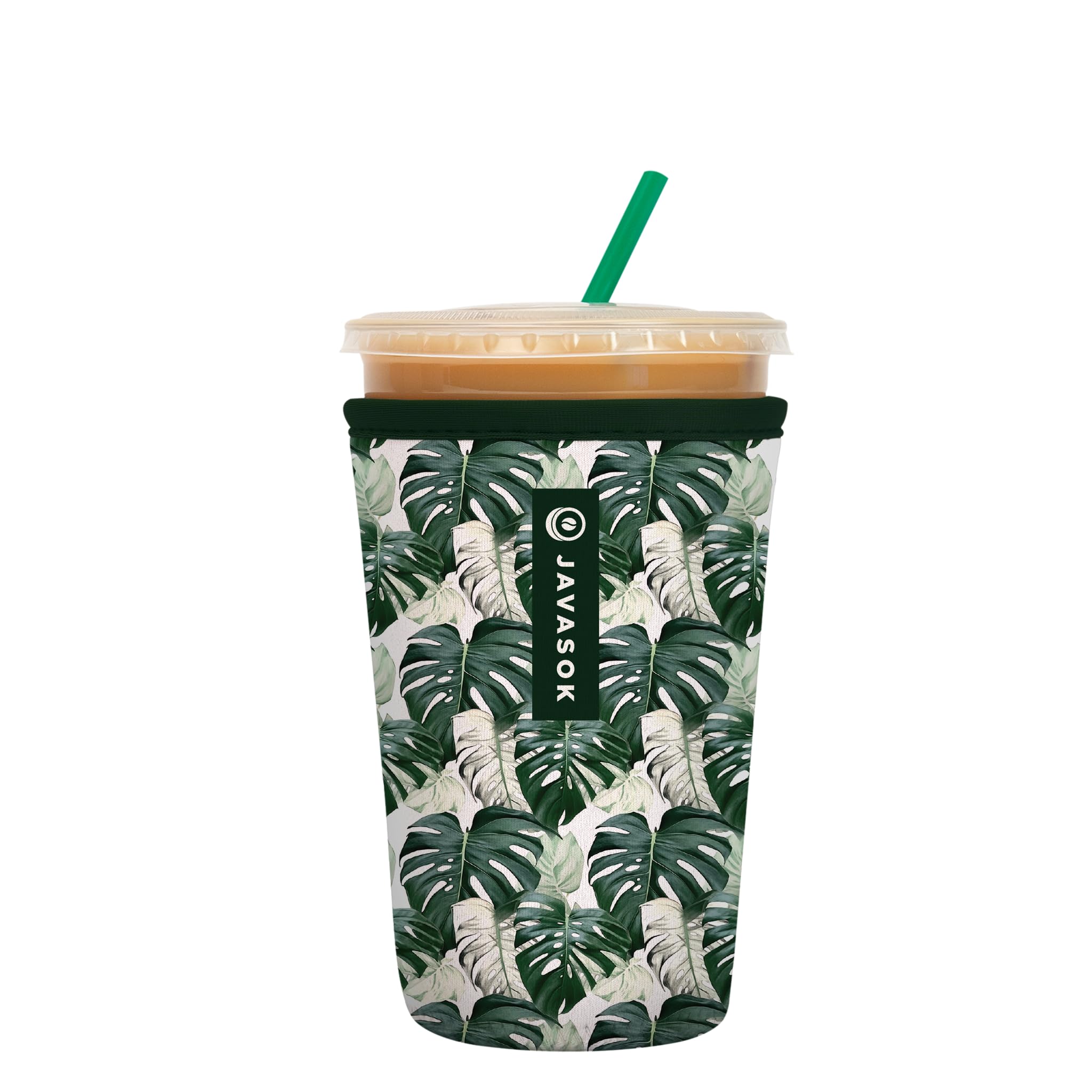 Sok It JavaSok Iced Coffee & Cold Soda Insulated Neoprene Cup Sleeve (Island Escape, Small: 16-20oz)