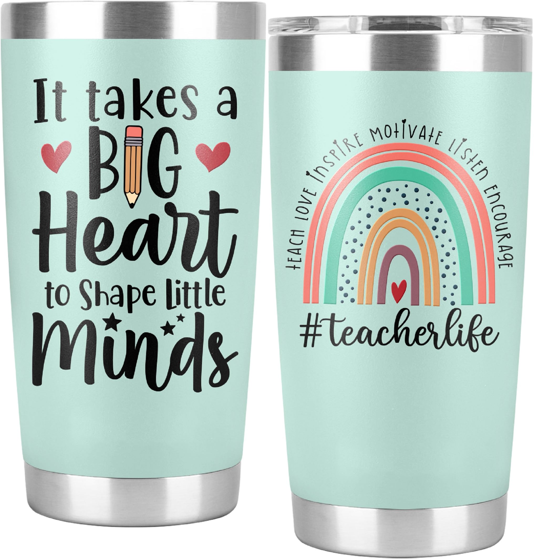 Curtizon Teacher Tumbler Gifts For Women, Teacher Appreciation Week Gifts Birthday Gifts From Students, Back To School, Retireme