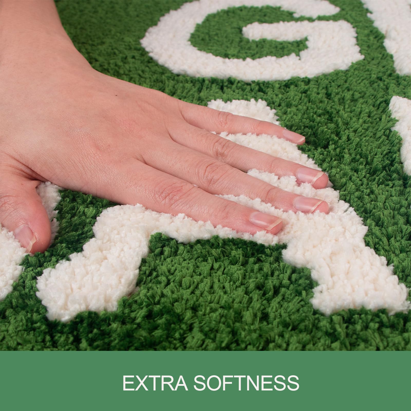 Boveu Get Naked Bath Mats Bathroom Rugs - 32'' X 20'' Absorbent Green Bath Rugs, Machine Washable Soft Small Bath Mats For Bathr
