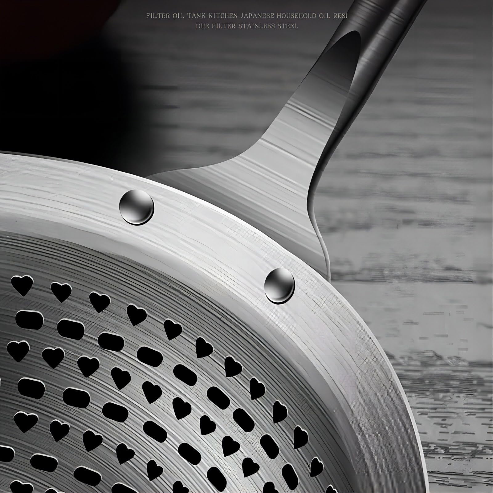 Greatlink Large Strainer Skimmer Ladle, 304 Stainless Steel Skimmer Spoon Deepen Spider Strainer Kitchen Cooking Colander Spoon