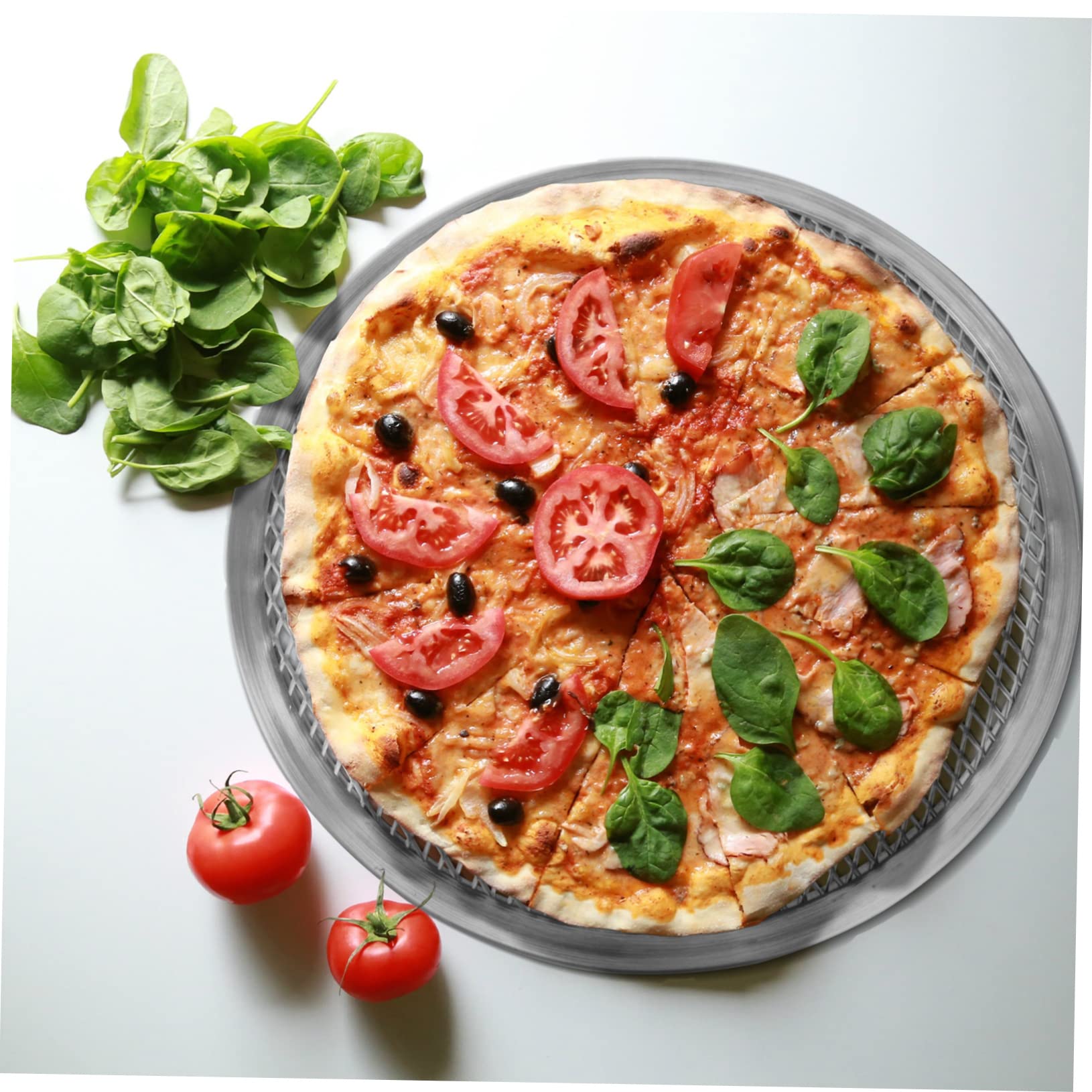 Kichouse Pizza Pan Pizza Oven For Grill Nonstick Bakeware Sets Pizza Screen 16 Inch Pizza Mesh Metal Pizza Baking Screen