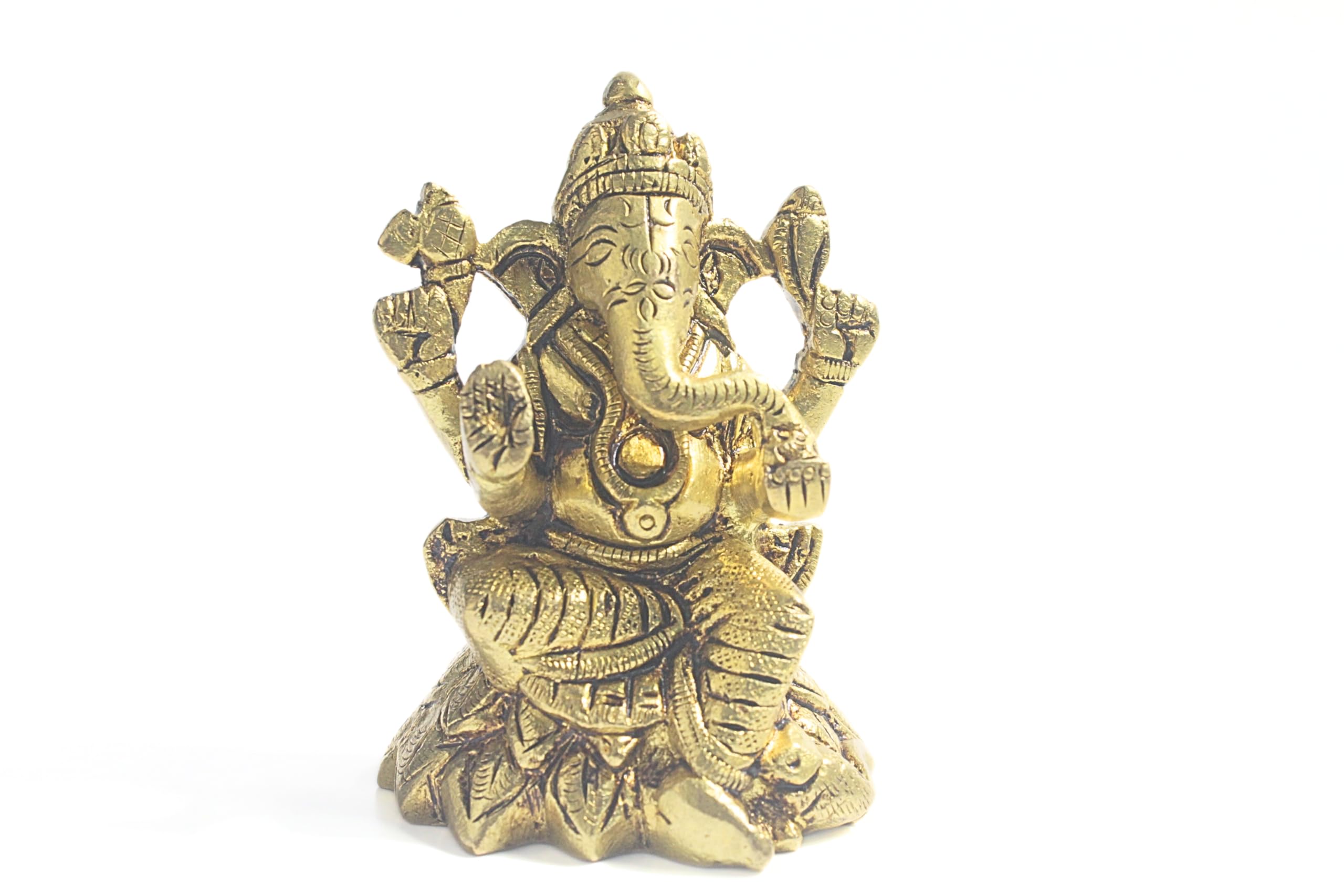 Ekatmane Superfine Brass(Pital) Laxmi And Ganesh Idol Set For Diwali And Laxmi Puja, Office And Home Decor | 650Gm Weight