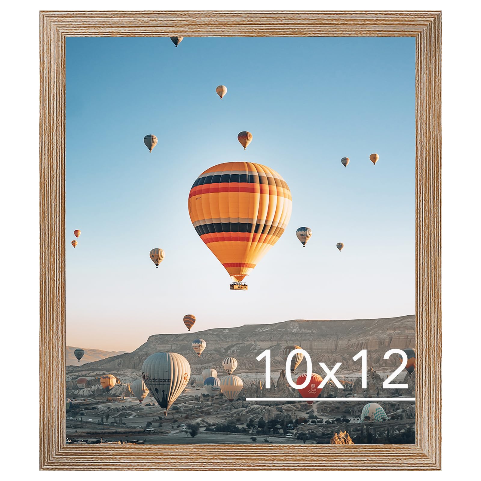 JCJMY 10x12 Picture Frame Rustic Brown for Wall Hanging, Wall Mounting Horizontally or Vertically, 10 x 12 Wall Gallery Poster P