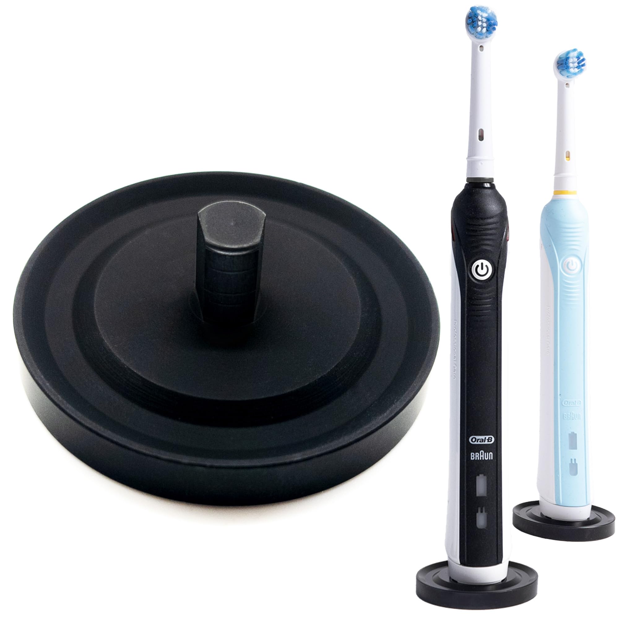 Relsy Black Oral-B Compatible Electric Toothbrush Holder for Bathroom, Aluminum Oral B Toothbrush Holder with Hygienic Drip Capt
