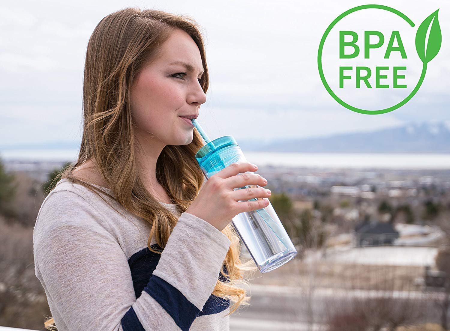 Strata Cups 12 Colored Skinny Clear Tumbler With Lids And Straws | 16Oz Double Wall Clear Acrylic Tumblers Bulk With Free Straw