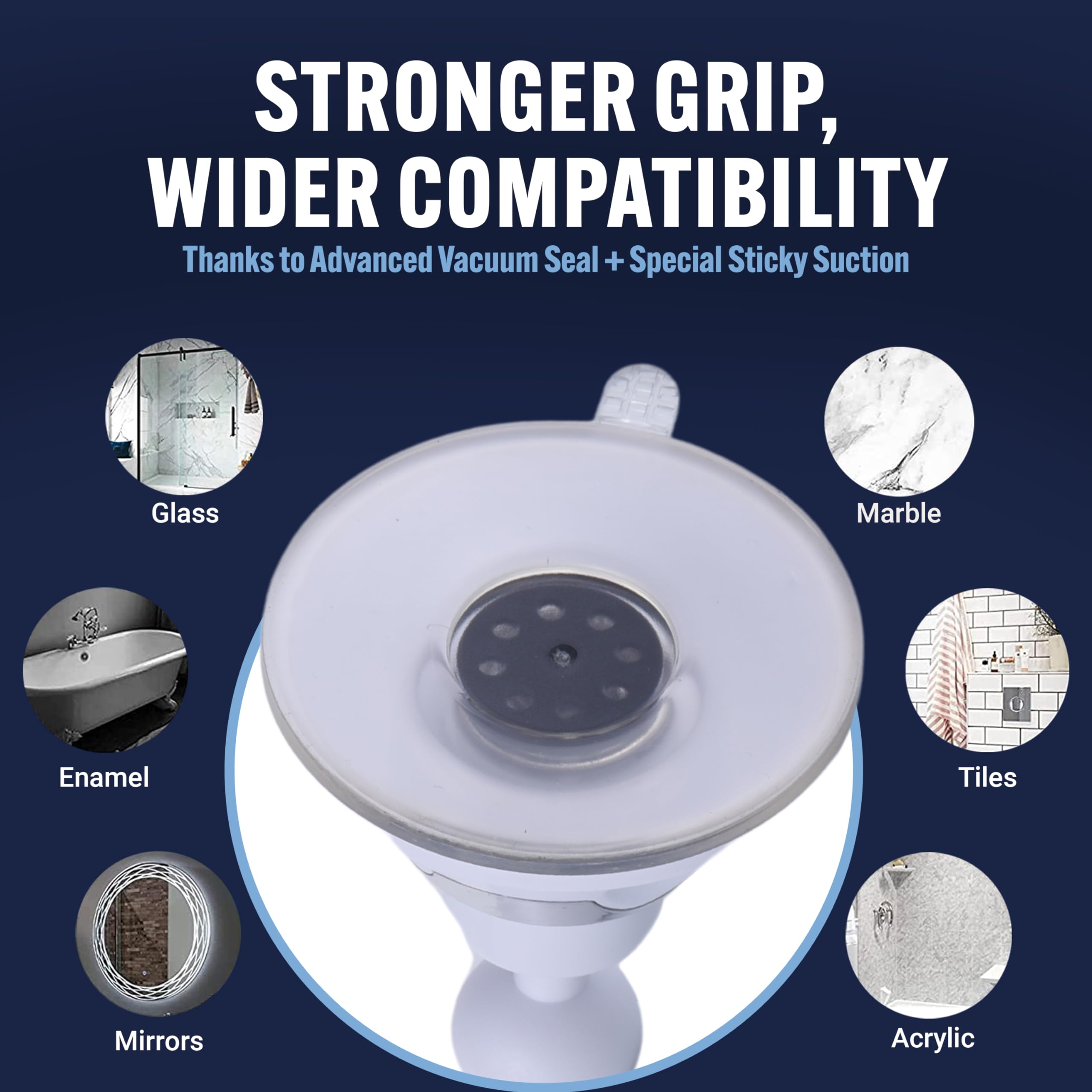 Fogless Shower Mirror for Shaving with Upgraded Suction  Anti Fog Shatterproof Surface and 360 Swivel - Includes Optional Hook Accessory To Transform Suction Mirror Into Hanging Mirror - 6.3'' x 6.3''