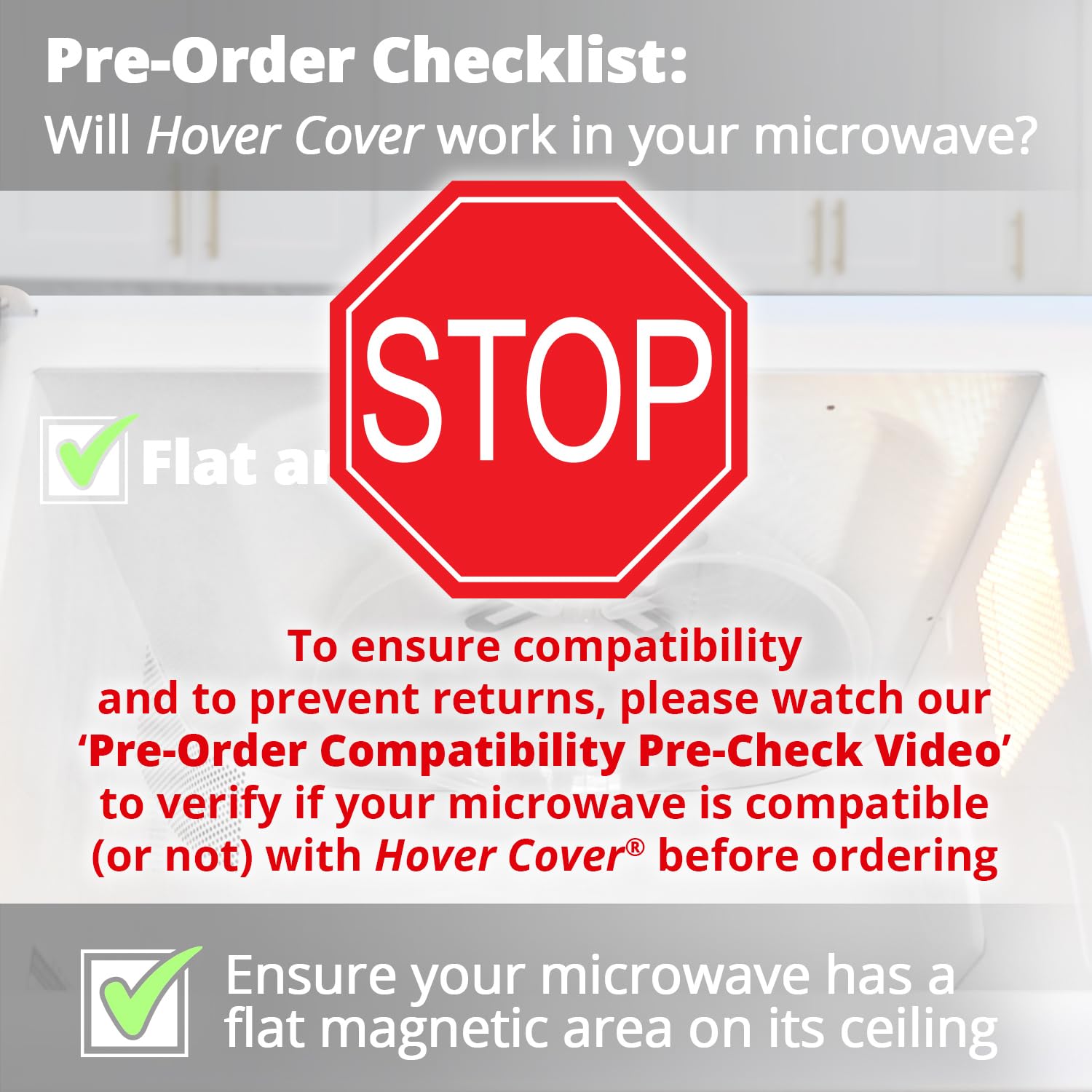 Hover Cover Magnetic Microwave Splatter Cover, Clear Microwave Cover For Food - Vented & Magnetic Microwave Food Cover, 12-Inch,