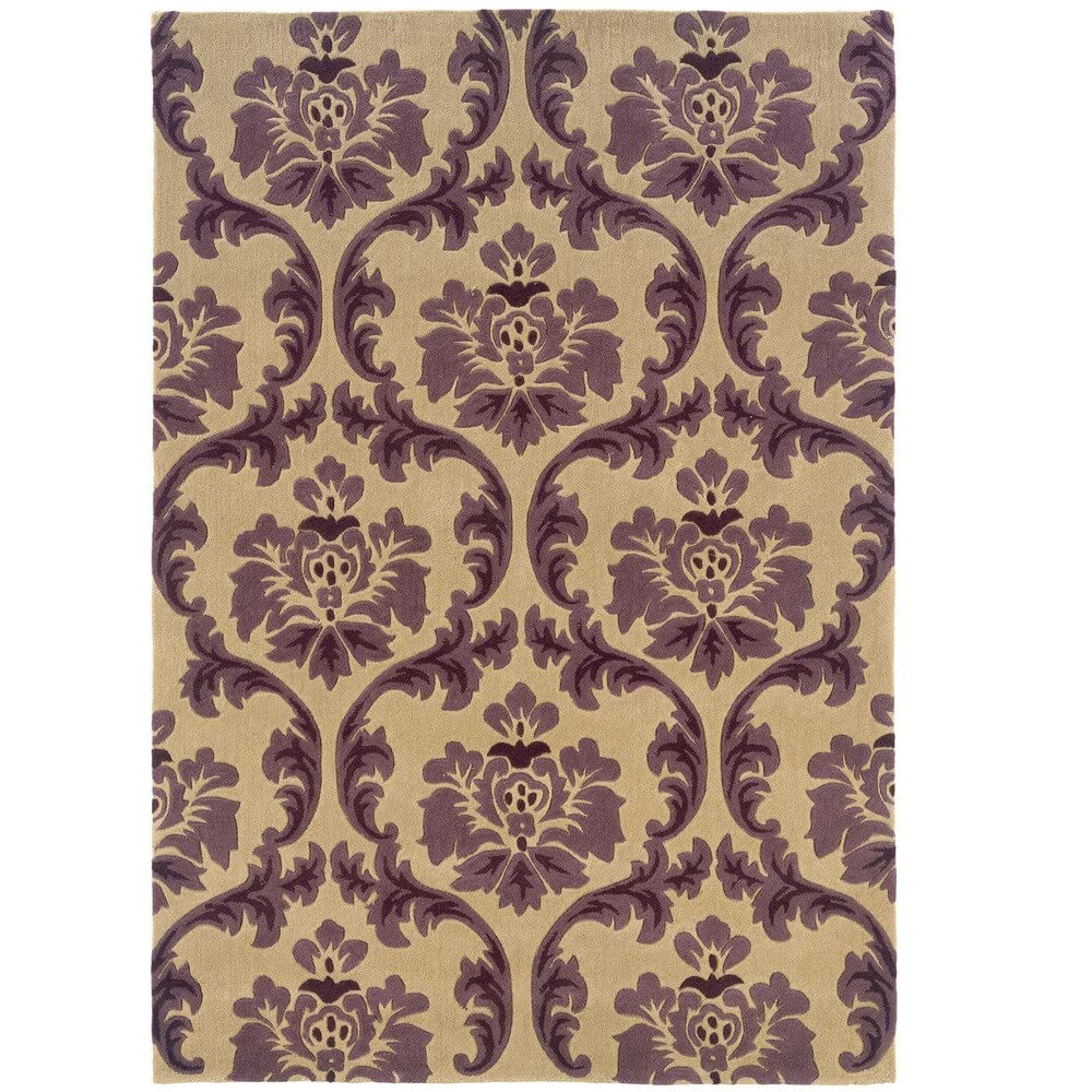 Trio Fiona Cream & Purple 5x7, Rug