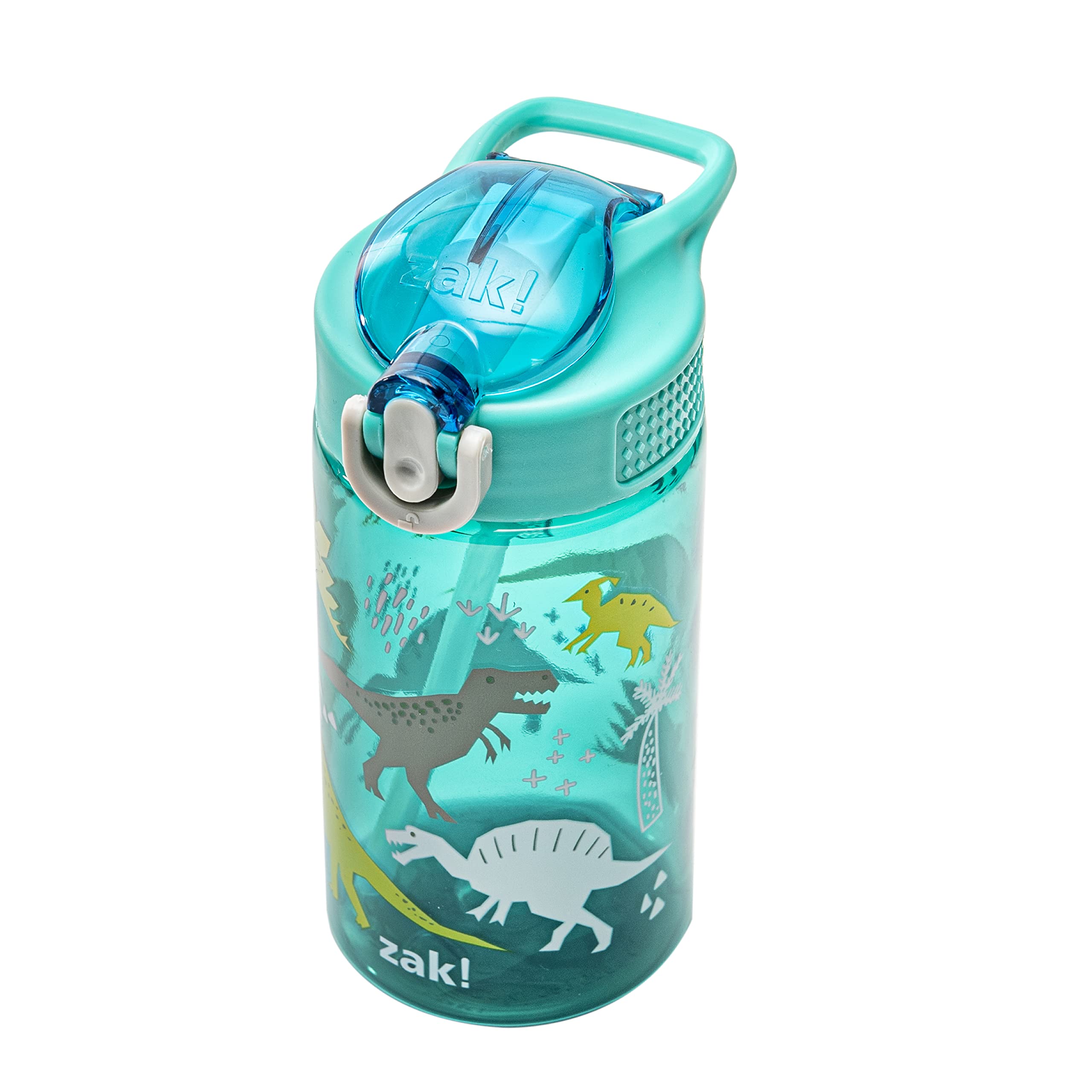Zak Designs Kids Water Bottle For School Or Travel, 16Oz Durable Plastic Water Bottle With Straw, Handle, And Leak-Proof, Pop-Up