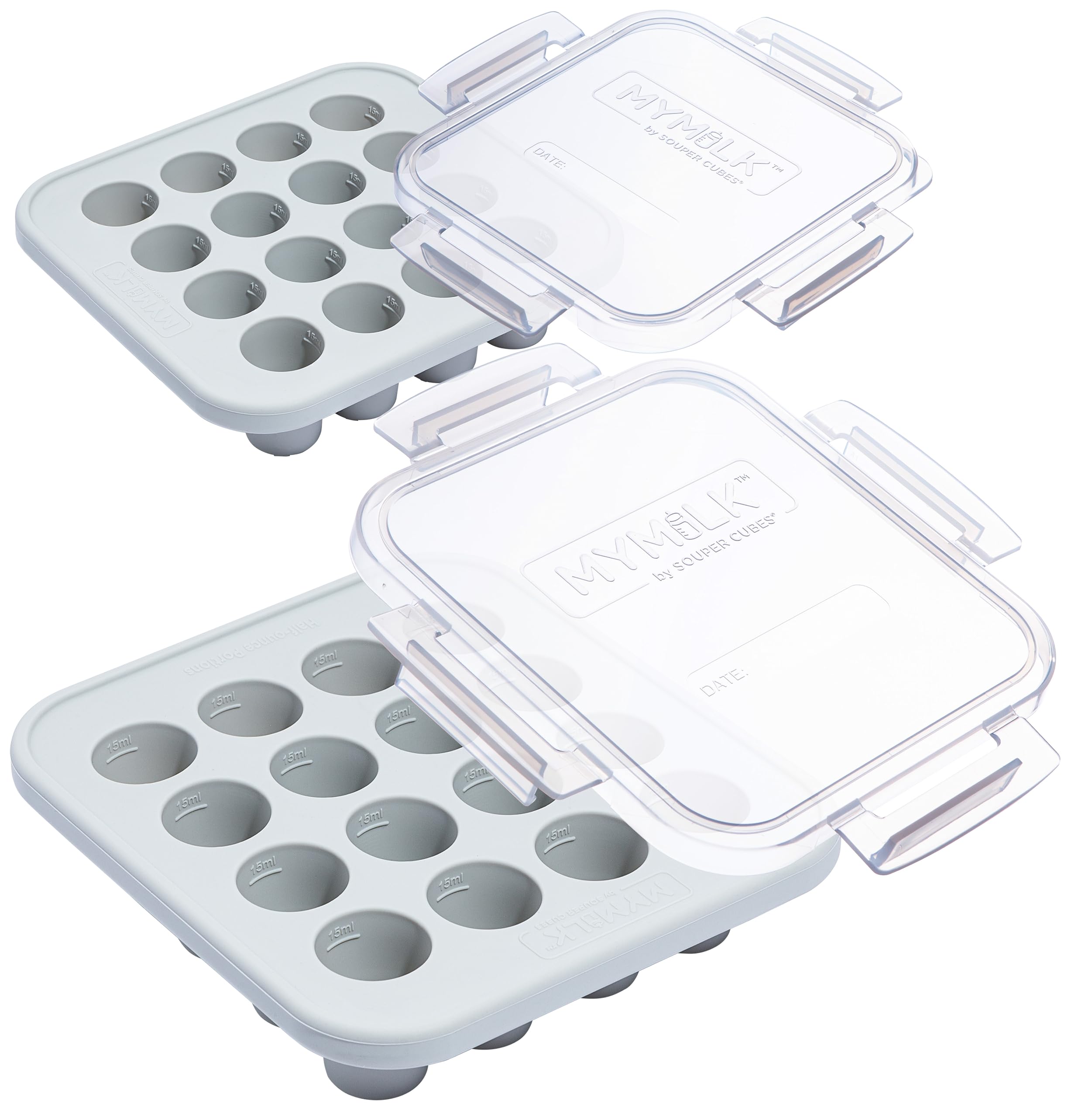 Souper Cubes Mymilk Baby Food Freezer Tray With Lid - 1/2 Oz Silicone Breast Milk Freezer Tray - Perfect Storage Container For B