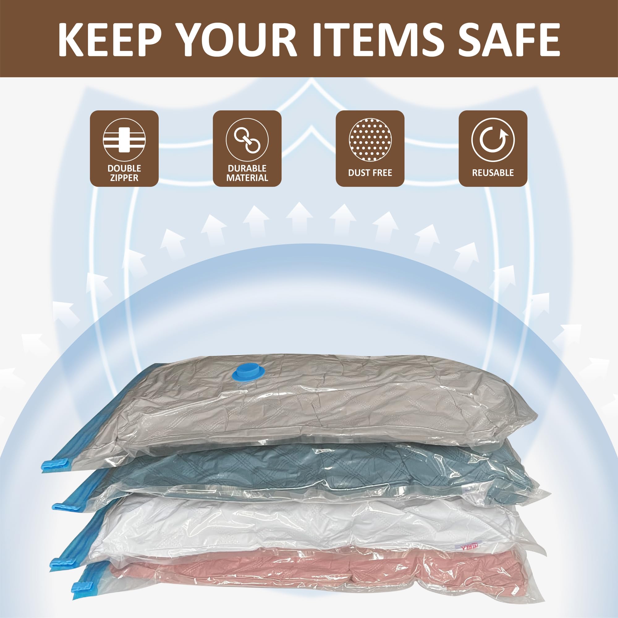 Matteasy Vacuum Storage Bags With Electric Pump, 20 Pack (3 Jumbo/3 Large/7 Medium/7 Small), Space Saver Bags With Pump, Storage