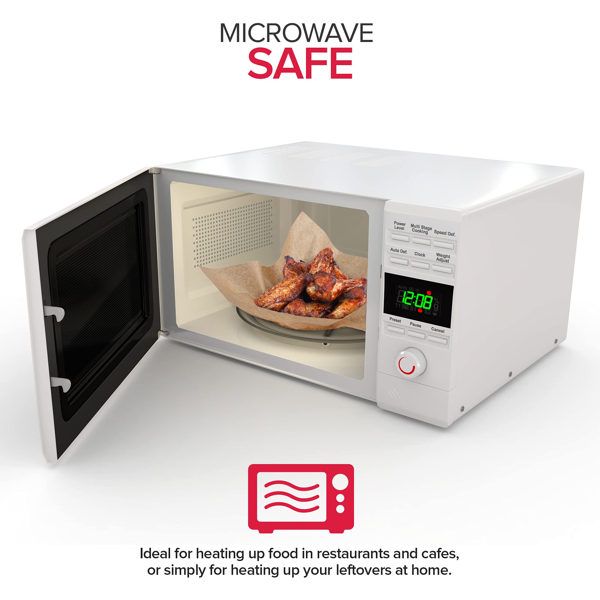 Stock Your Home 12 X 12 Grease Proof Deli Wrappers (500 Pack) - Pre Cut Natural Wax Paper Sheets - Recyclable Food Basket Liners