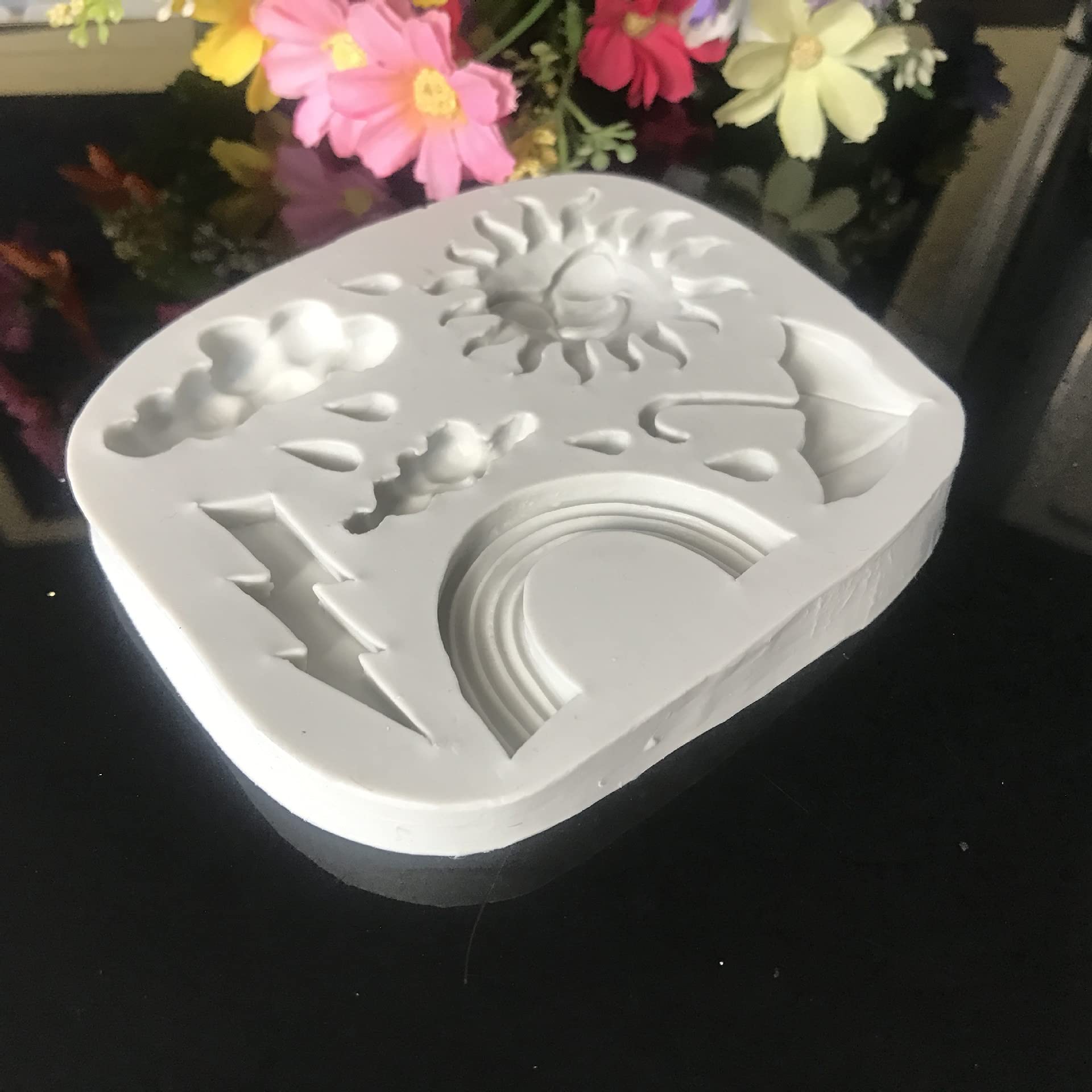 Playing Mold Weather Theme Silicone Mold For Diy Cake Fondant Biscuit Cookies Sugar Pudding Chocolate Hard Candies Dessert Decor