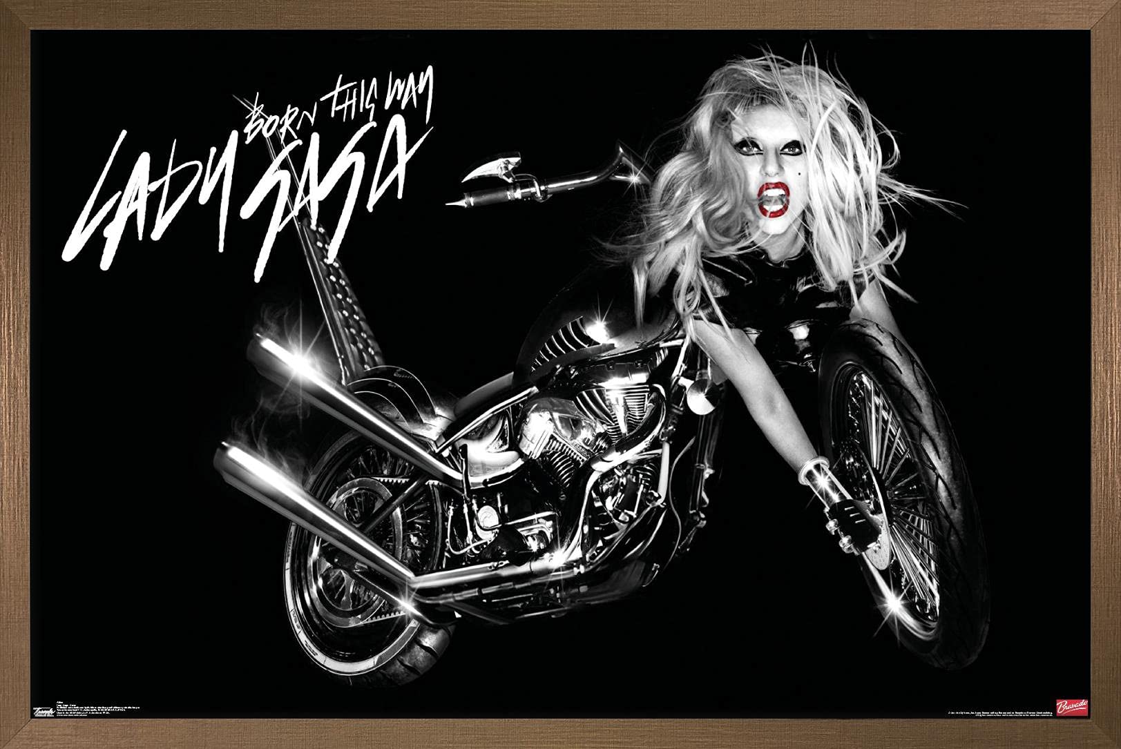 Trends International Lady Gaga - Cover Wall Poster, 14.725'' X 22.375'', Bronze Framed Version