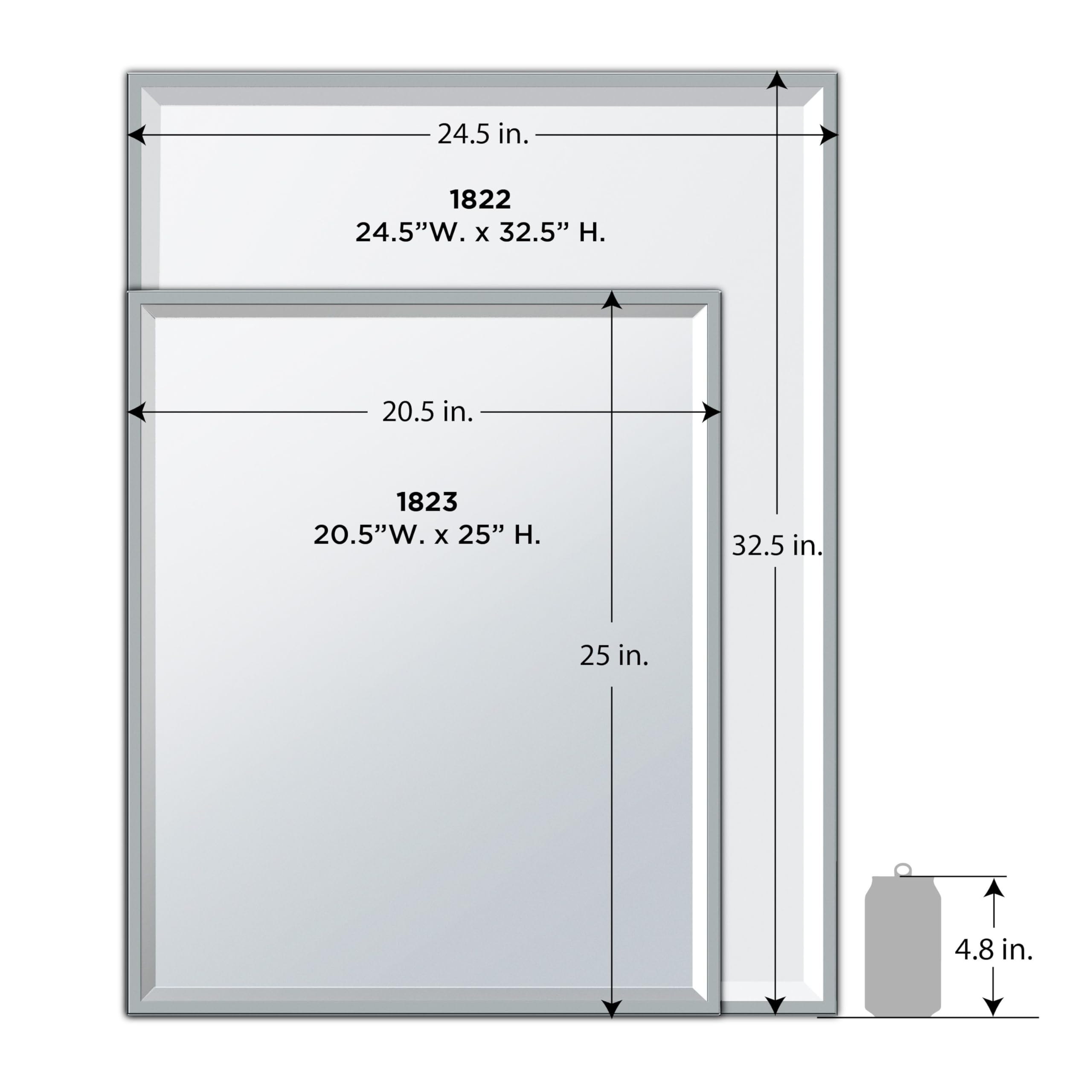 Gatco 1823 Flush Mount Mirror  25'' H x 20.5'' W  Chrome