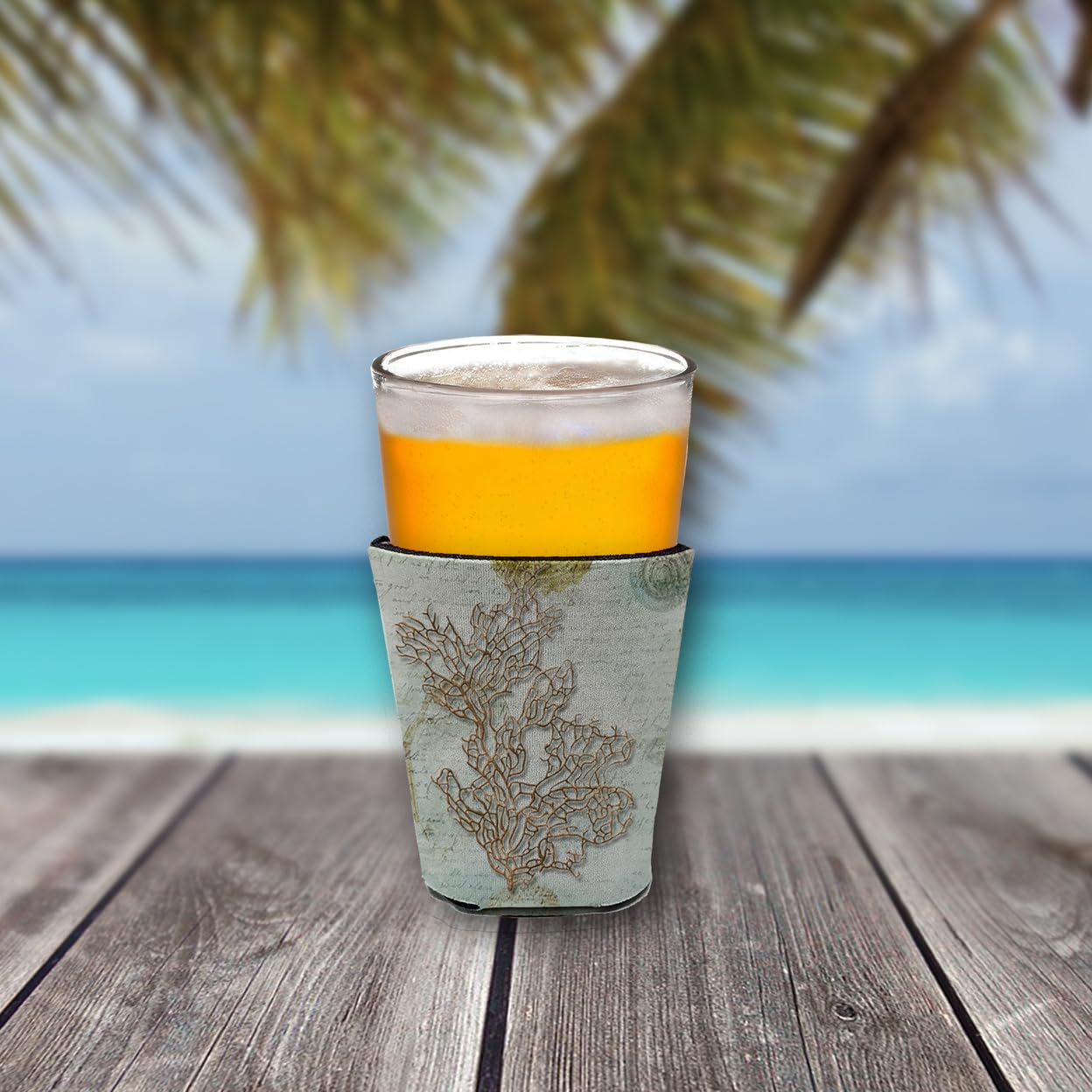 Coral  Red Solo Cup Beverage Insulator Hugger