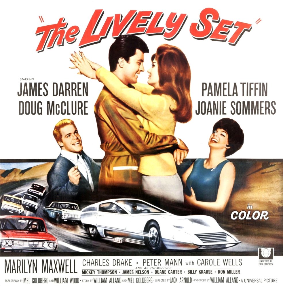Posterazzi The Lively Set From Left: Doug Mcclure James Darren Pamela Tiffin Joanie Sommers 1964. Movie Masterprint Poster Print