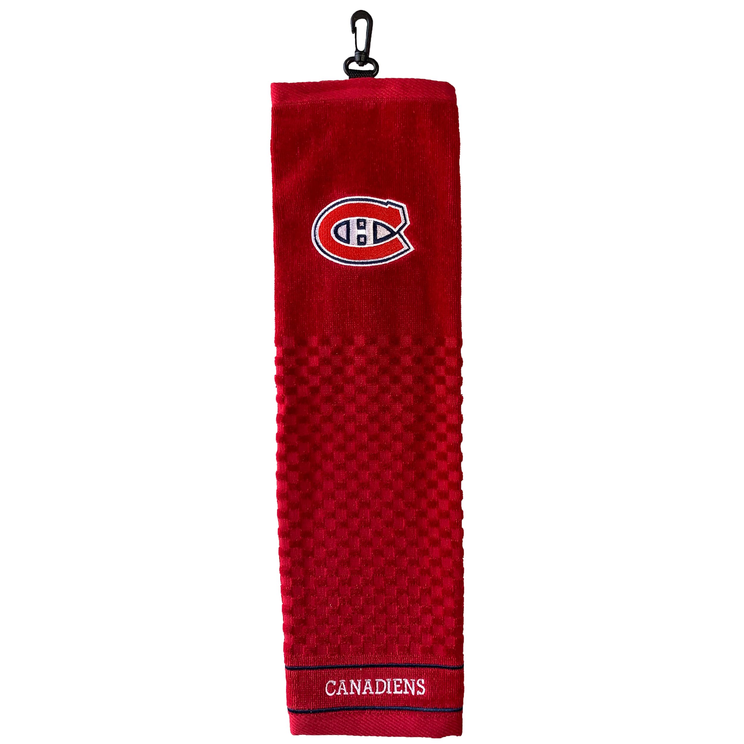 Team Golf NHL Montreal Canadiens Embroidered Golf Towel Embroidered Golf Towel, Checkered Scrubber Design, Embroidered Logo
