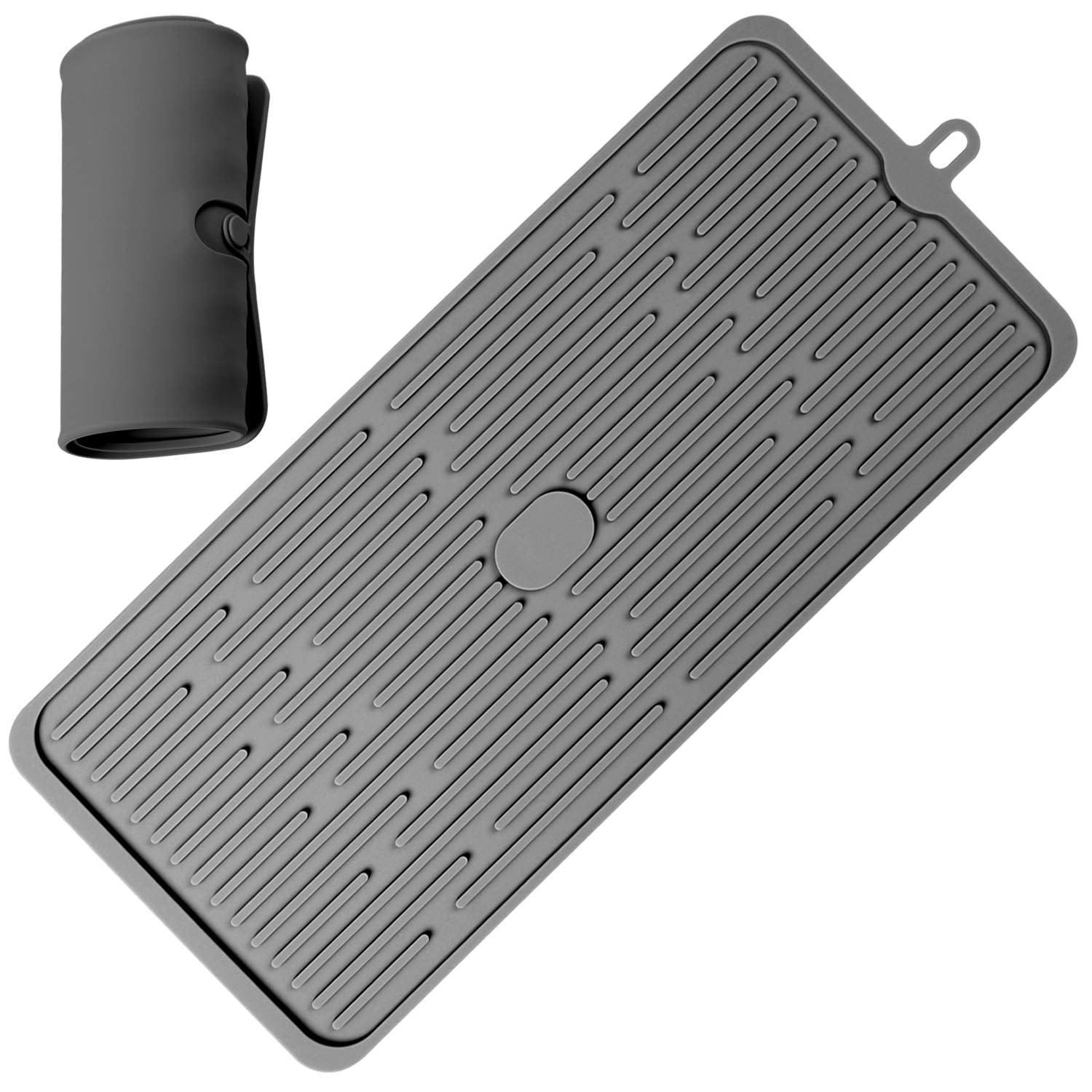 Silicone Dish Drying Mat 18   X8   , Heat Resistant Trivets For Kitchen Counter, Draining Mat, Sink Mat, Hot Pads For Multiple U