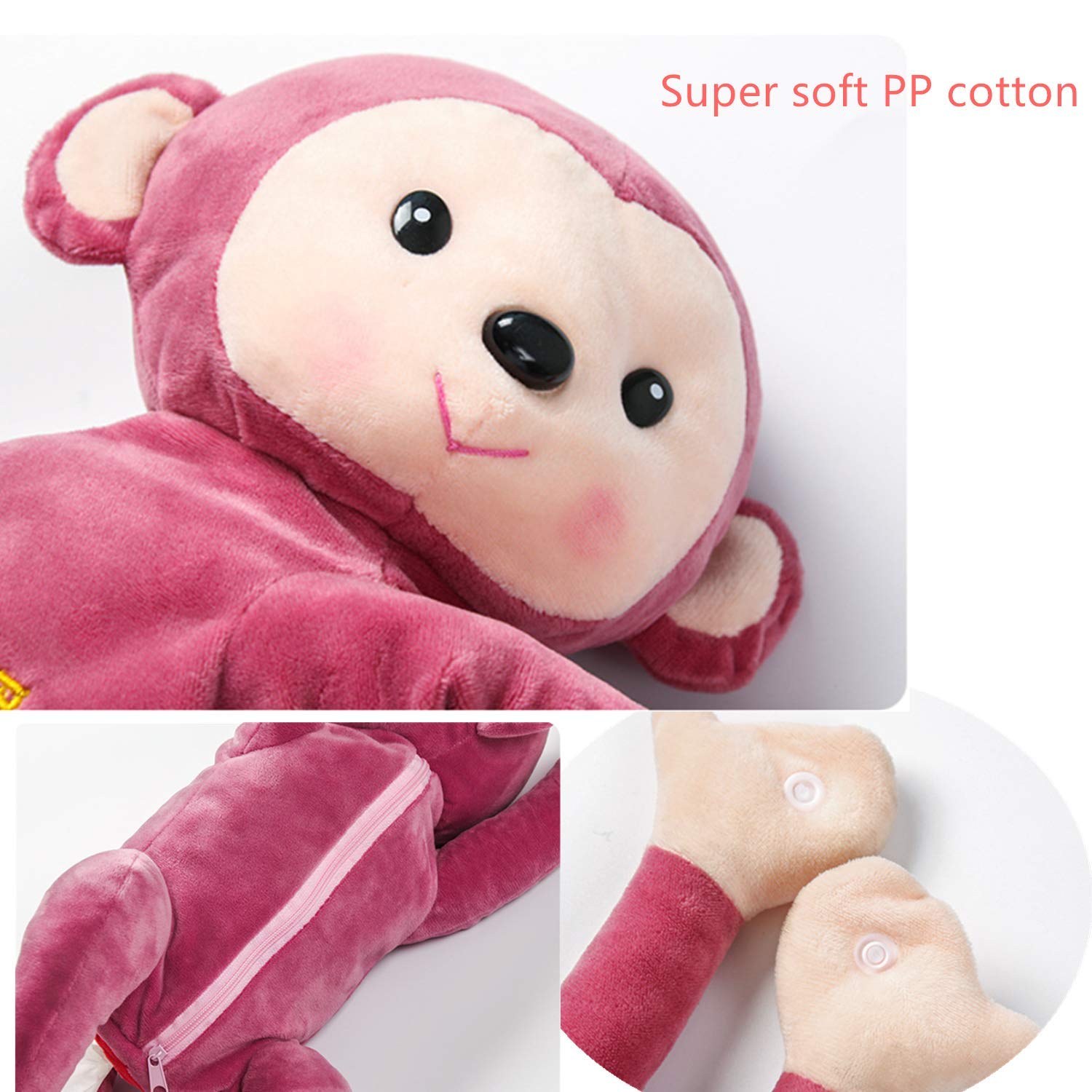 Plush Pipi Monkey Toy Style Anime Tissue Holder Tissue Box Cartoon Tissue Cover Paper Holder Napkin Box Paper Storage Box Tissue