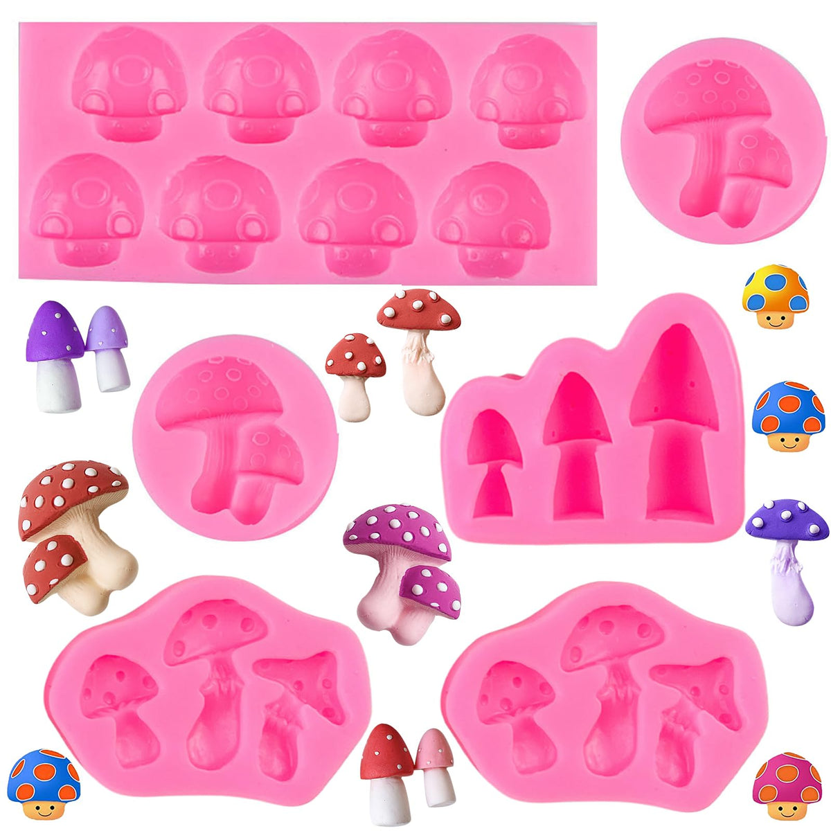 Mushroom Chocolate Molds, Mushroom Shaped Silicone Molds, Cute Mushroom Candy Vegetable Fondant Molds, Mushroom Themed Cake Cand
