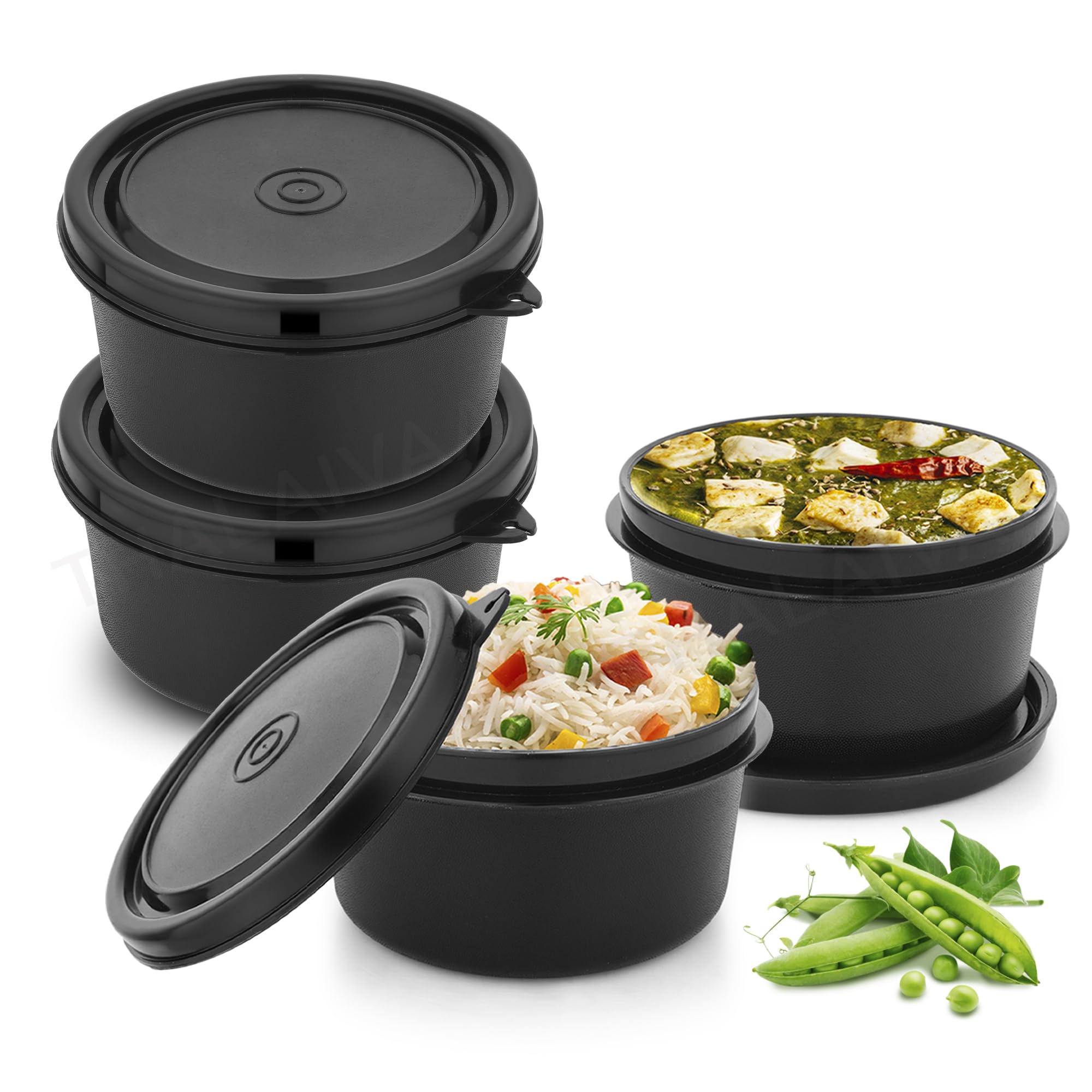 Thalaivaa Microwave Safe Steel Containers Set Of 4 Pcs, 450Ml Each  Durable & Food Safe Stainless Steel Lunch Box For Office  