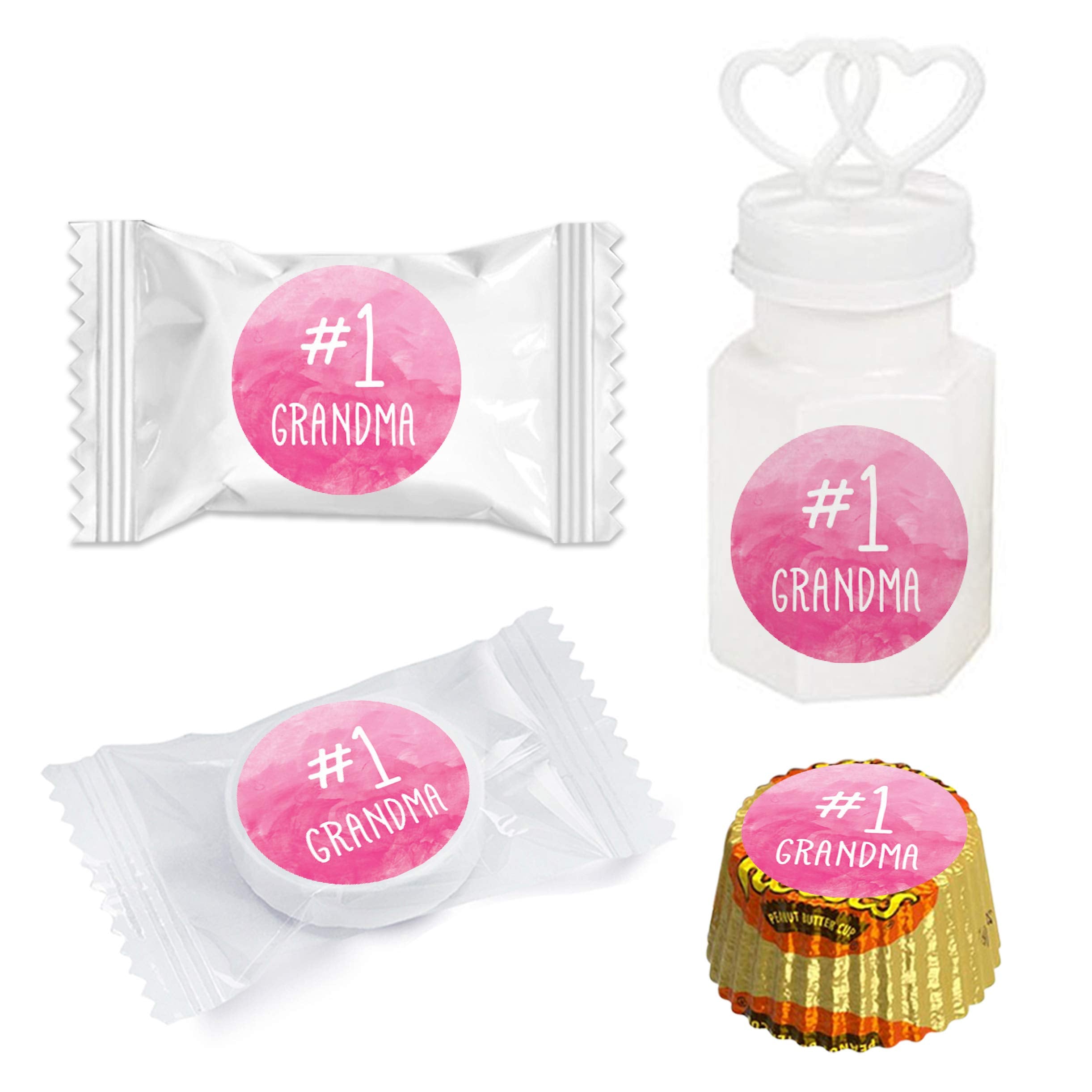 Andaz Press Chocolate Drop Labels Trio, Fits Kisses, Happy Mother'S Day Grandma, 216-Pack, For Grandmother Birthday Gifts