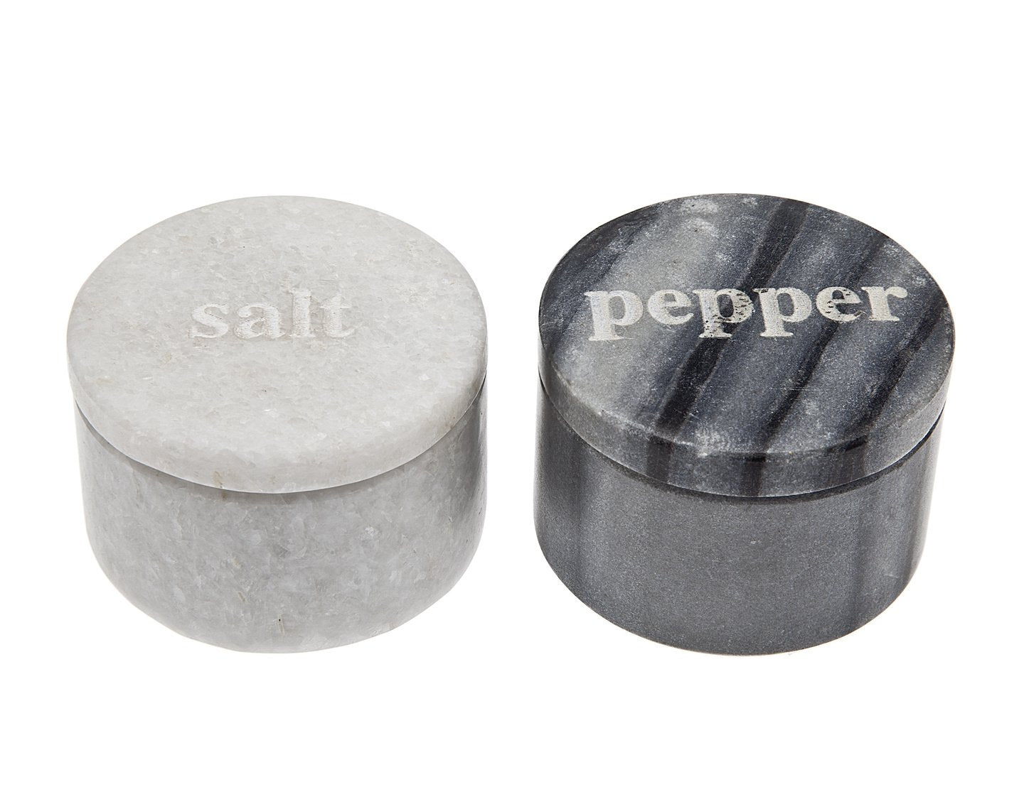Godinger Covered Marble Black And White Salt & Pepper