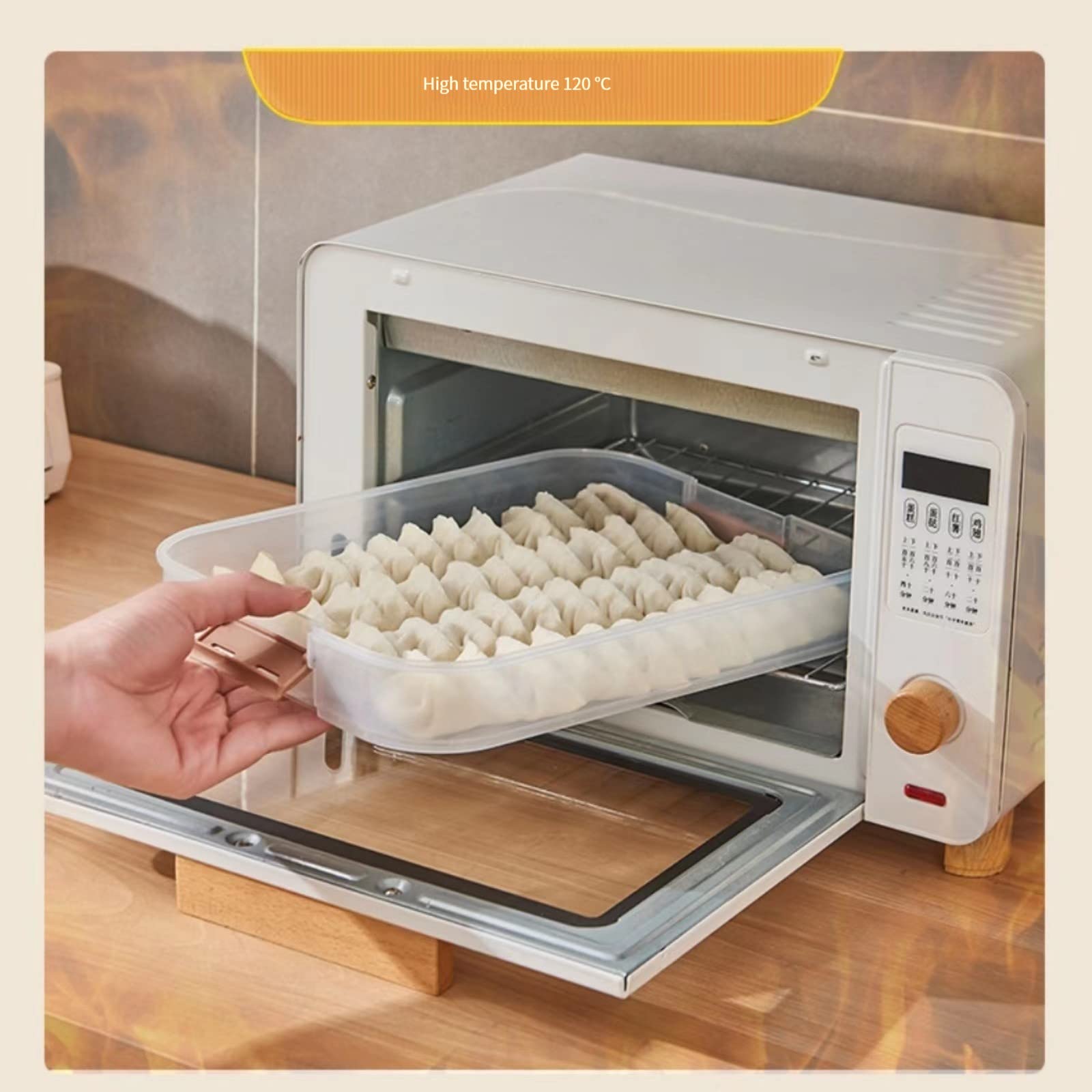 Manhongyu 4-Layer Food Storage Container, Dumpling Box,Cookie Storage Containers Airtight,Stackable Cookie Carrier With Lid And