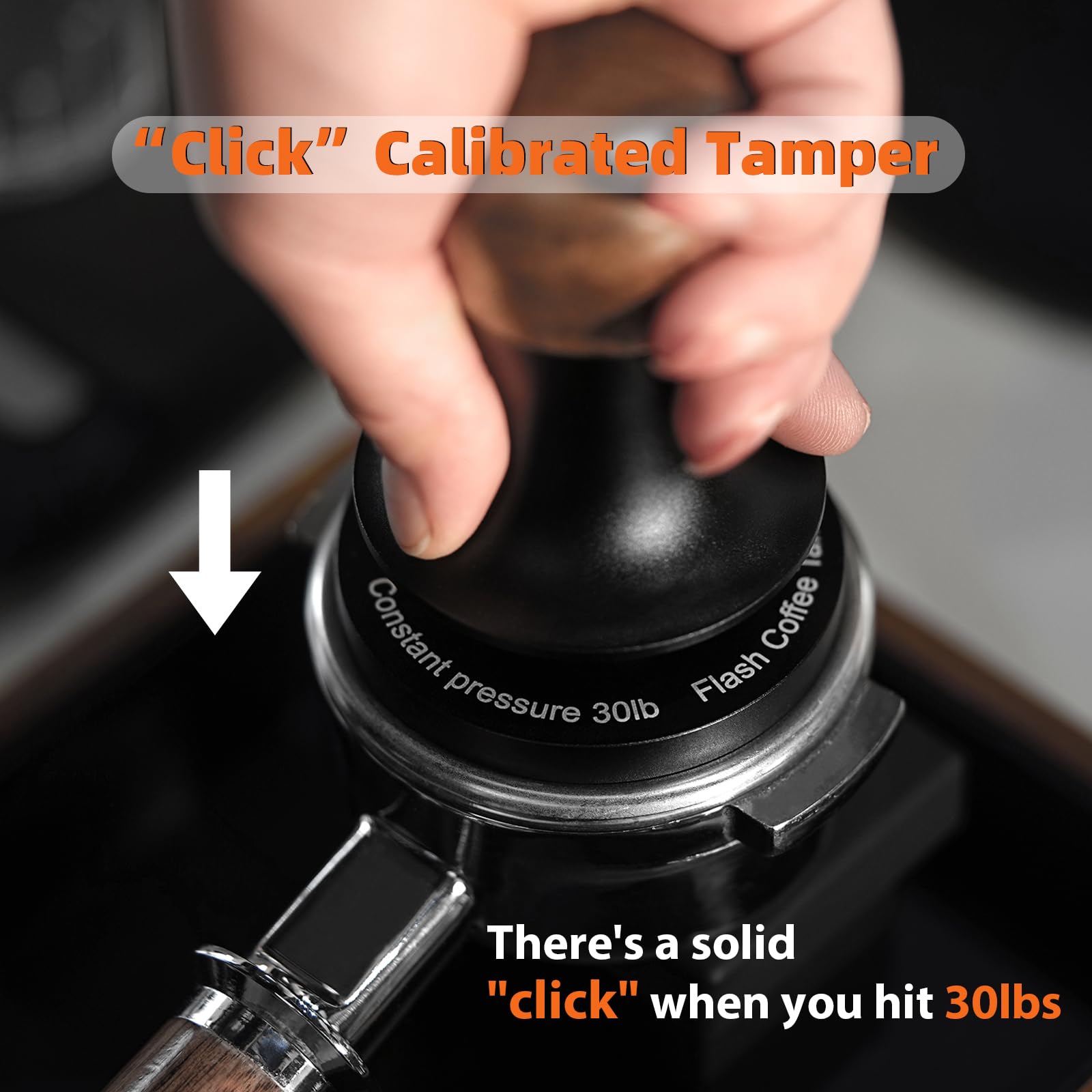 Mhw-3Bomber 58.35Mm Espresso Coffee Tamper With Three Spring Loaded Calibrated Espresso Tamper 30Lbs Espresso Hand Tamper With S