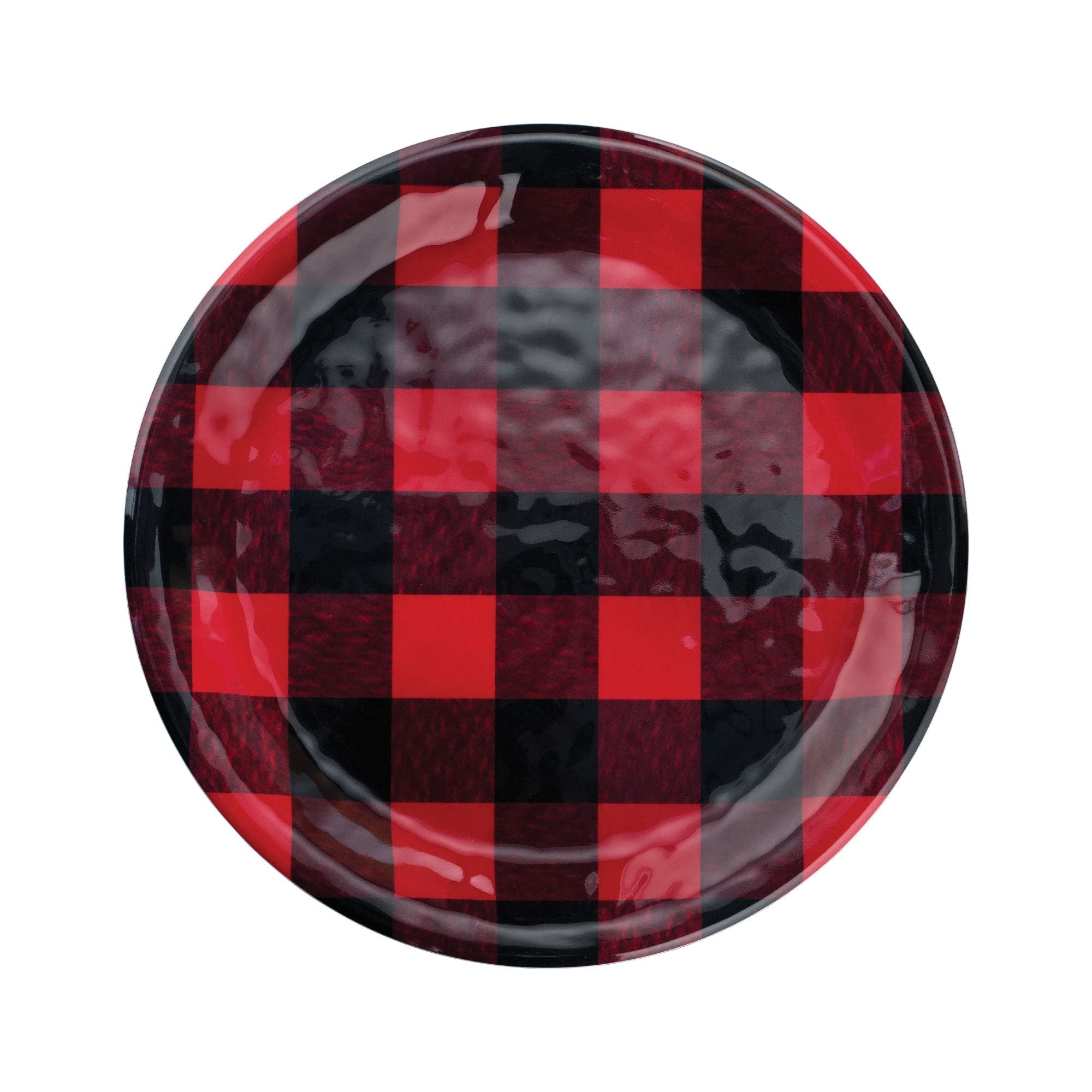 UPware 16-Piece Melamine Dinnerware Set, Includes Dinner Plates, Salad Plates, Dessert Plates, Bowls, Service for 4. (Pinecones)