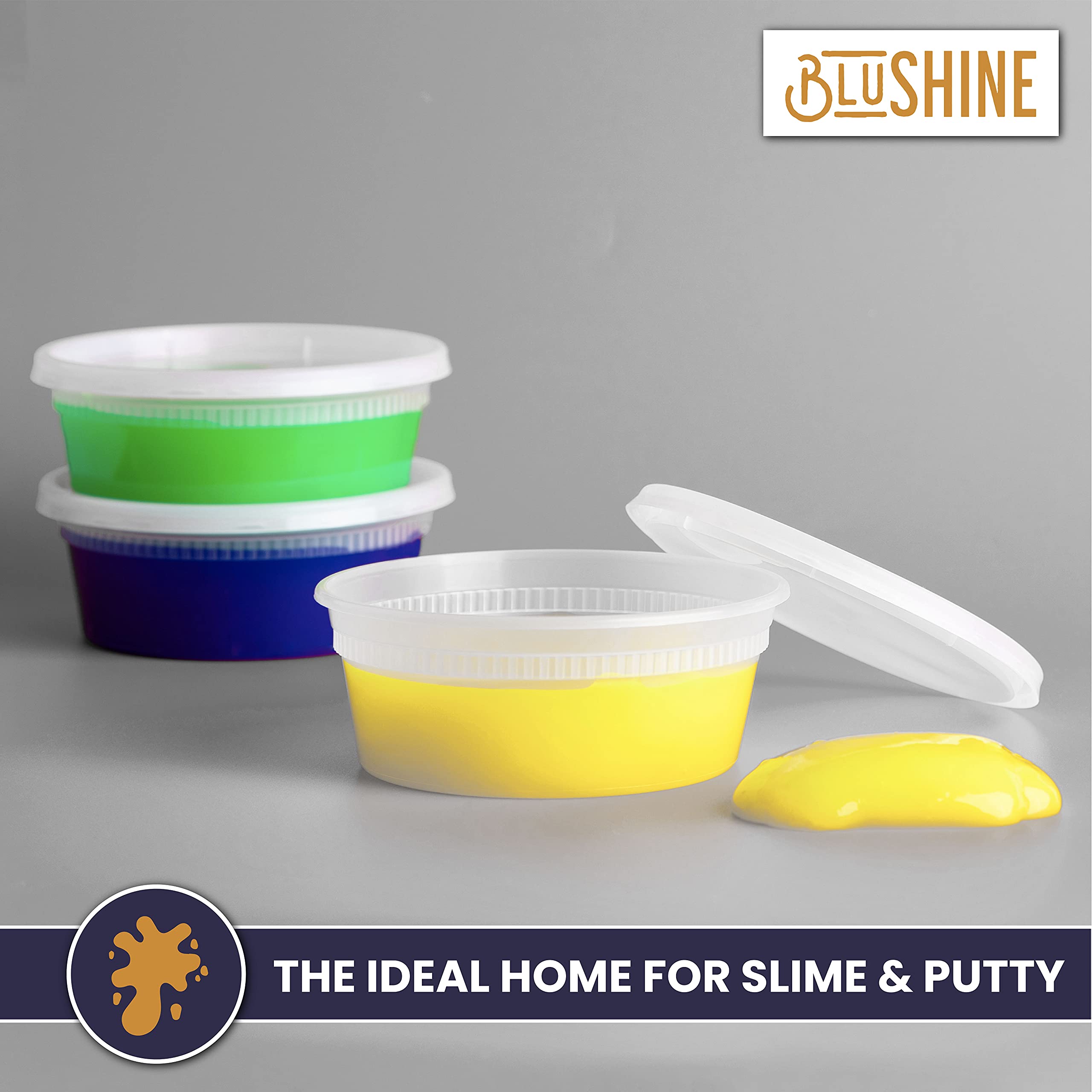 Blushine [12 Sets - 64 Oz.] Plastic Deli Food Storage Containers With Airtight Leak Proof Lids - Washable And Reusable - Recycla