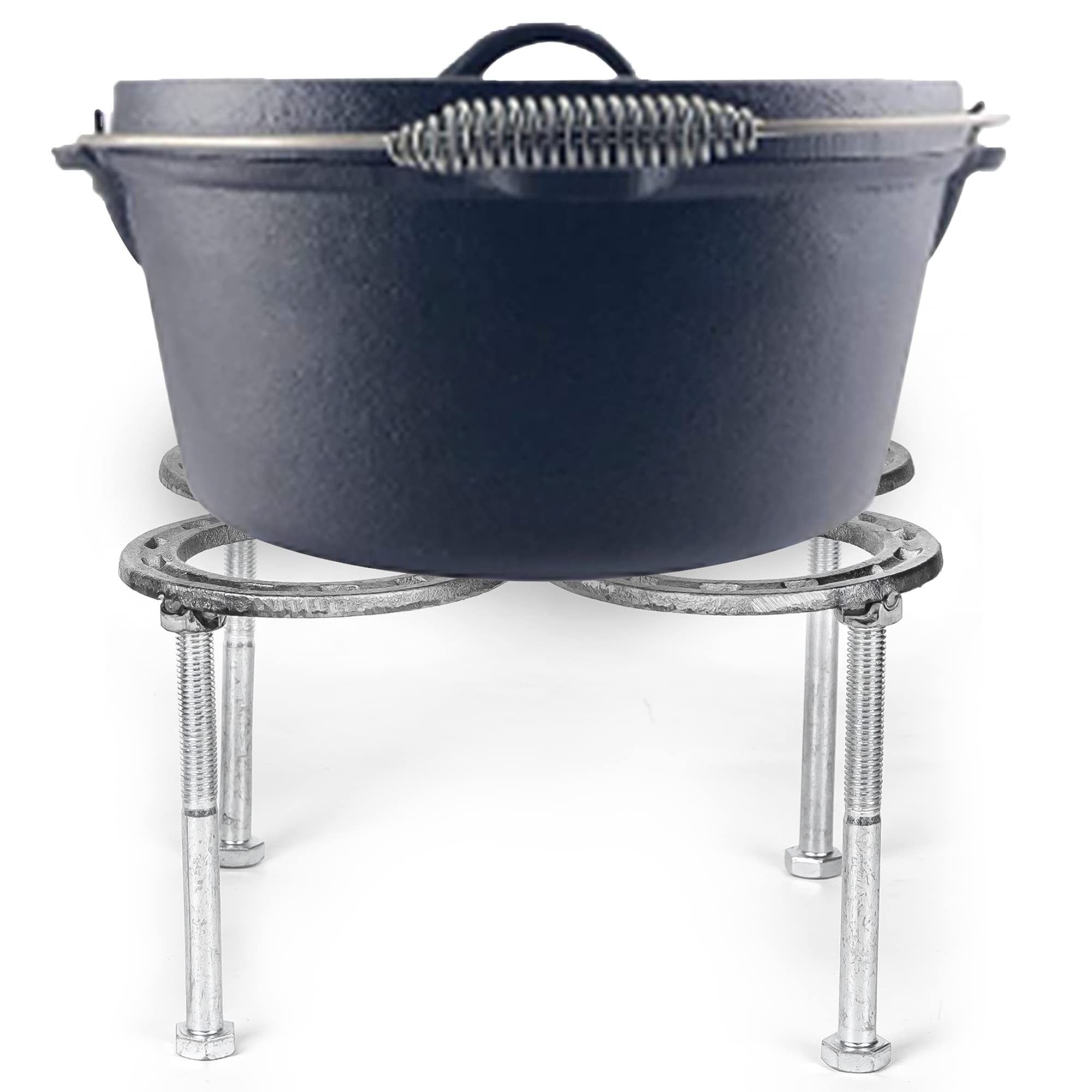Nbguigdstr Dutch Oven Stand Made Of Steel Horseshoes-Camp Dutch Oven Tripod-Cast Iron Dutch Oven Tool-Dutch Oven Holder-Outdoor