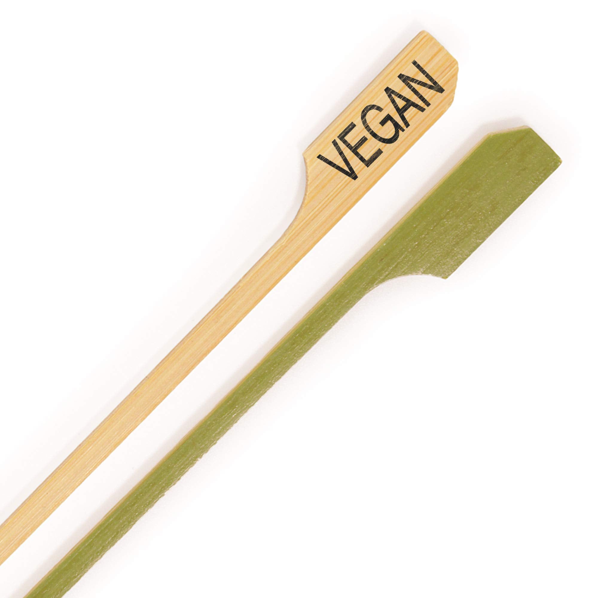 Bamboomn - Vegan Label Marker Bamboo Paddle Pick - 3.5'' (8.9Cm) - 300 Pieces