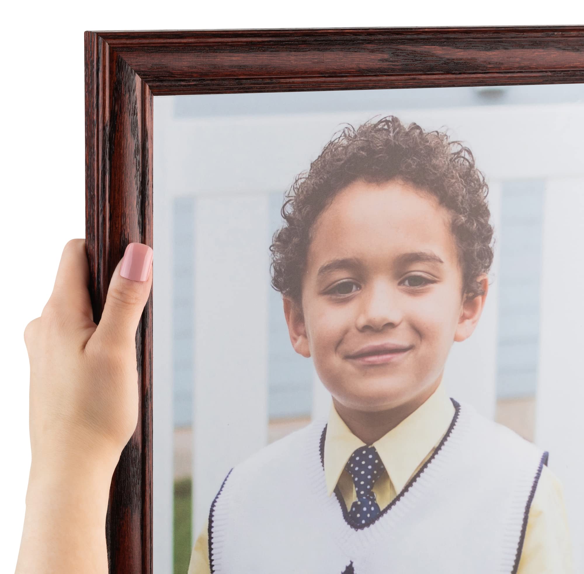 ArtToFrames 16x21 inch Cherry stain on Solid Red Oak Wood Picture Frame, 2WOM0066-59504-YCHY-16x21