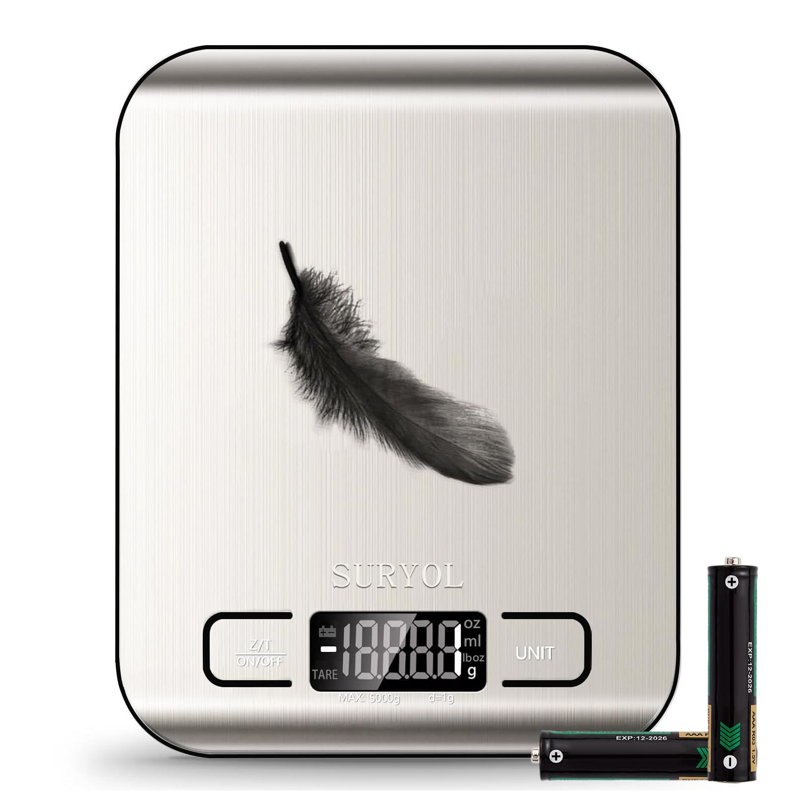 Suryol Food Kitchen Scale (Silvery & Black)