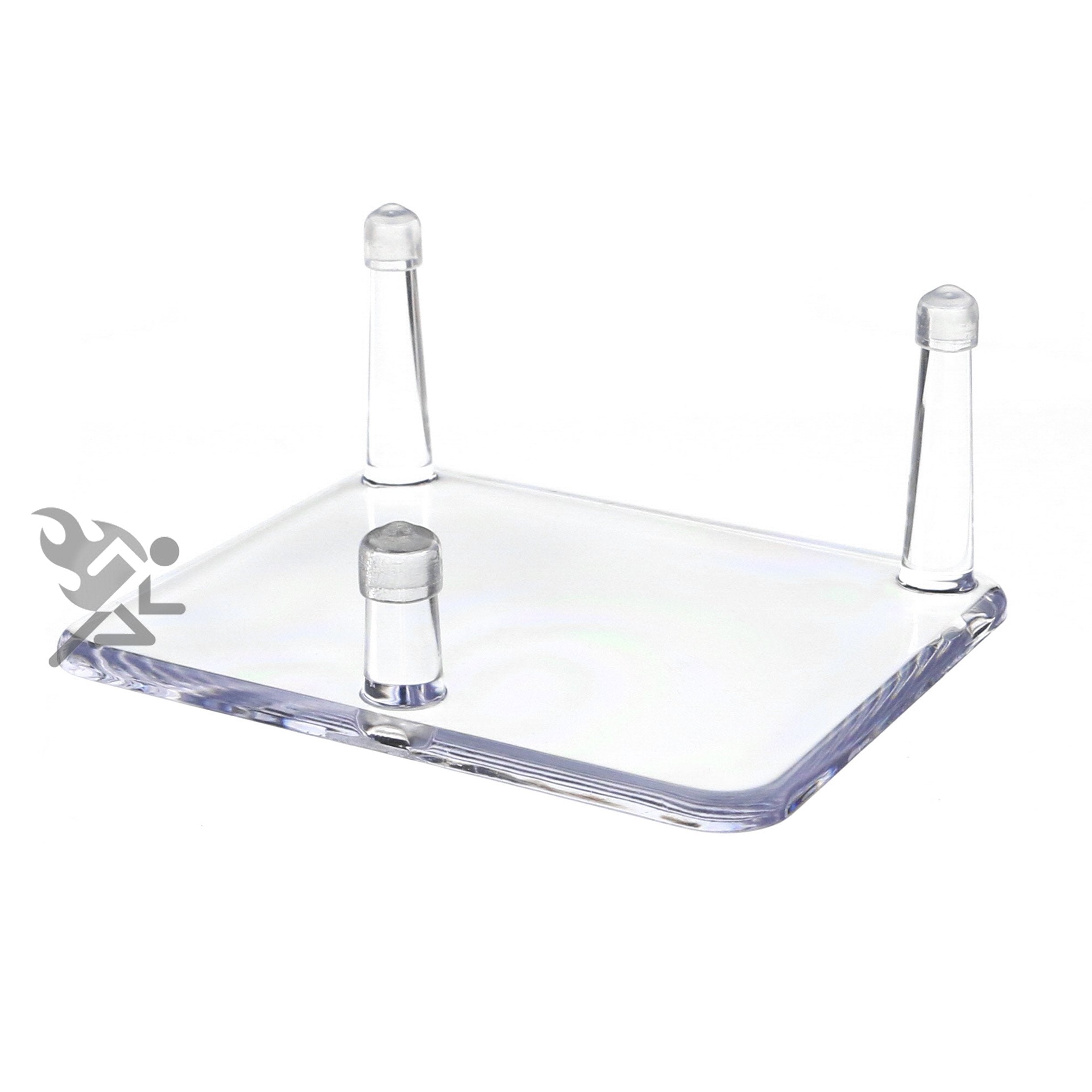 OnFireGuy 4.25 Three-Peg Display Stand Holder with Anti-Scratch Guards for Fossils, Minerals, Rocks, and Geodes, Qty: 1